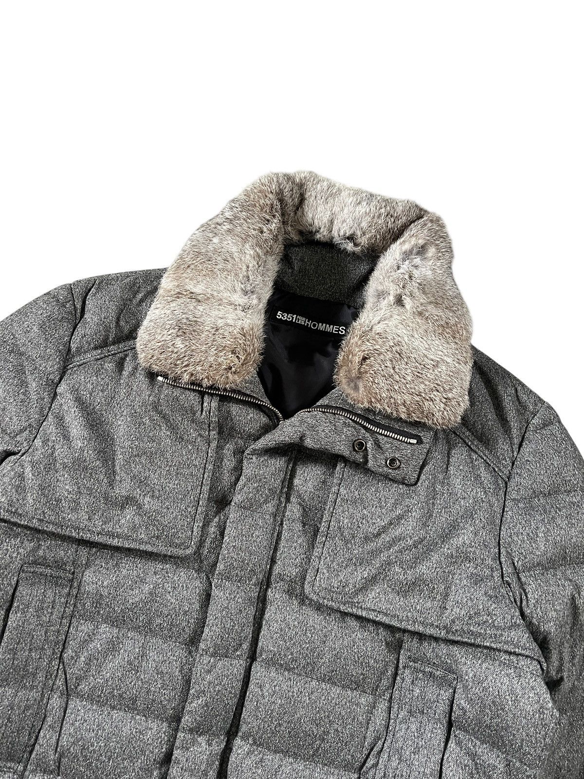 5351 POUR LES HOMMES 5351 Pour Les Hommes Rabbit Fur Collar Goose Down Jacket Size US L / EU 52-54 / 3 - 3 Thumbnail