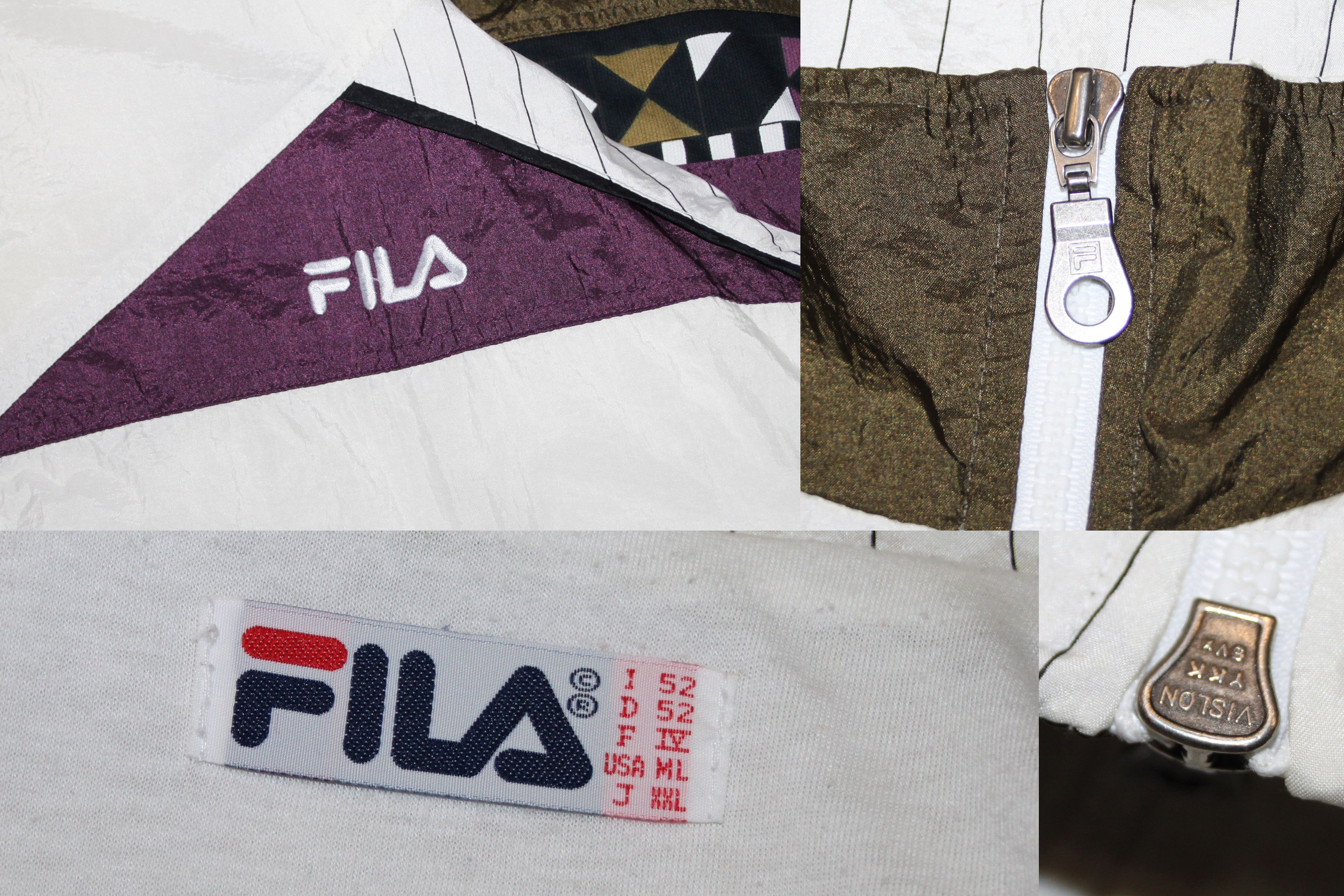 Fila RARE 90s Fila Track Nylon Full Zip Jacket Size US L / EU 52-54 / 3 - 4 Thumbnail