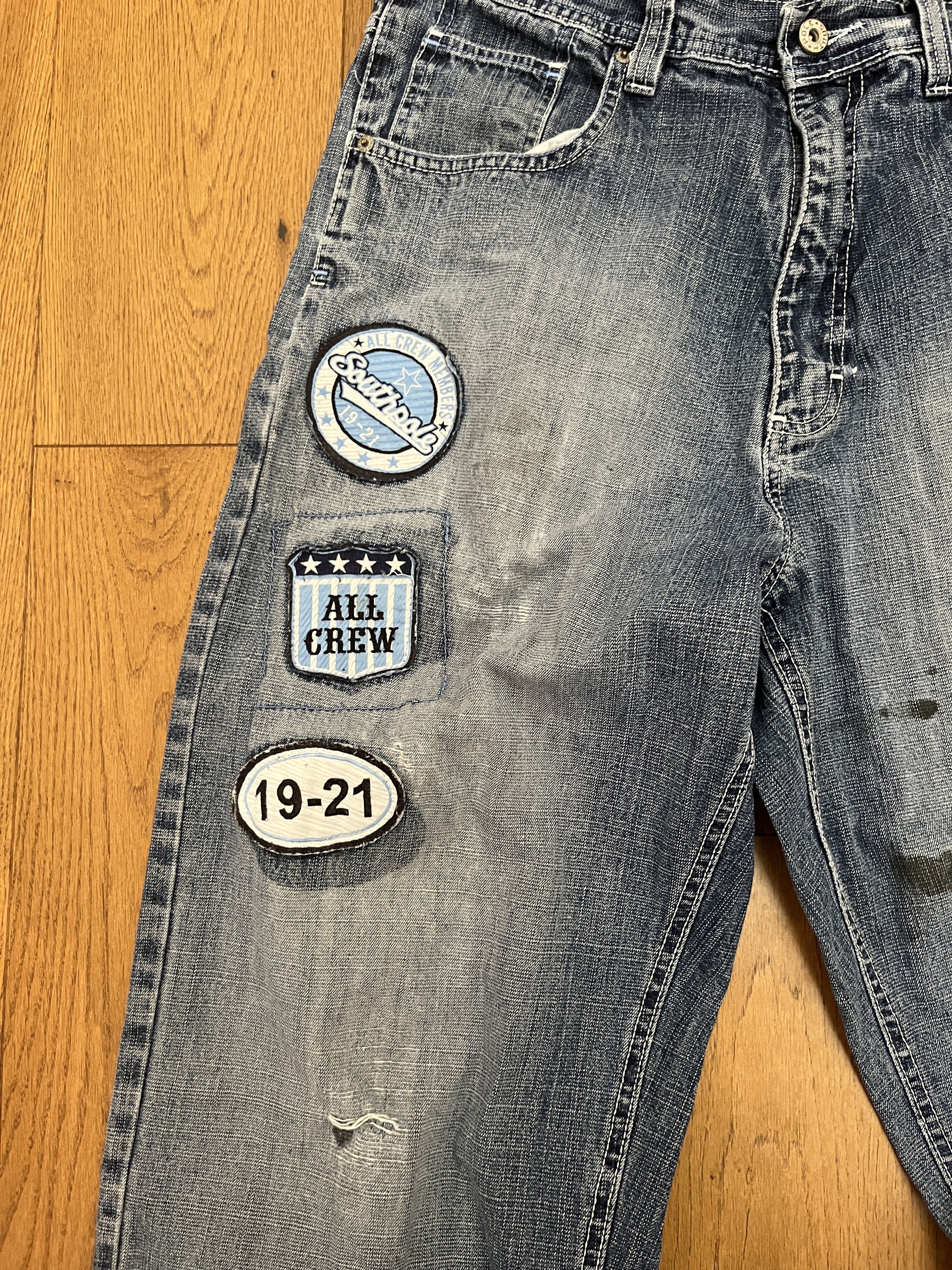 Southpole Vtg Southpole Baggy Patched Jeans 34 Y2K Cyber Streetwear Size US 34 / EU 50 - 3 Thumbnail