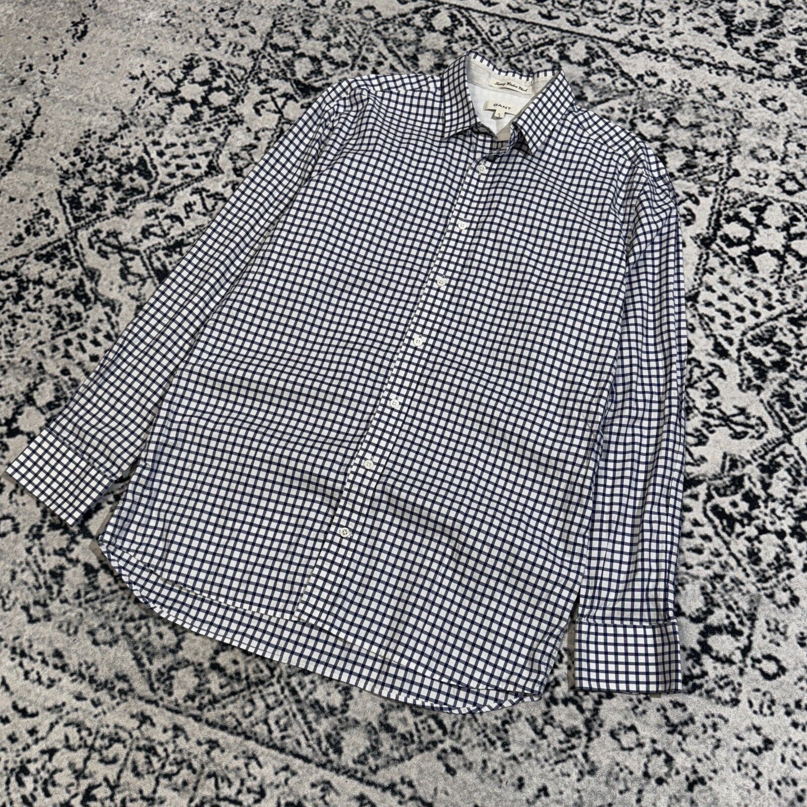 Gant × Vintage Vintage Gant Unisex Blue White Cotton button up shirt Size L Size US L / EU 52-54 / 3 - 2 Thumbnail