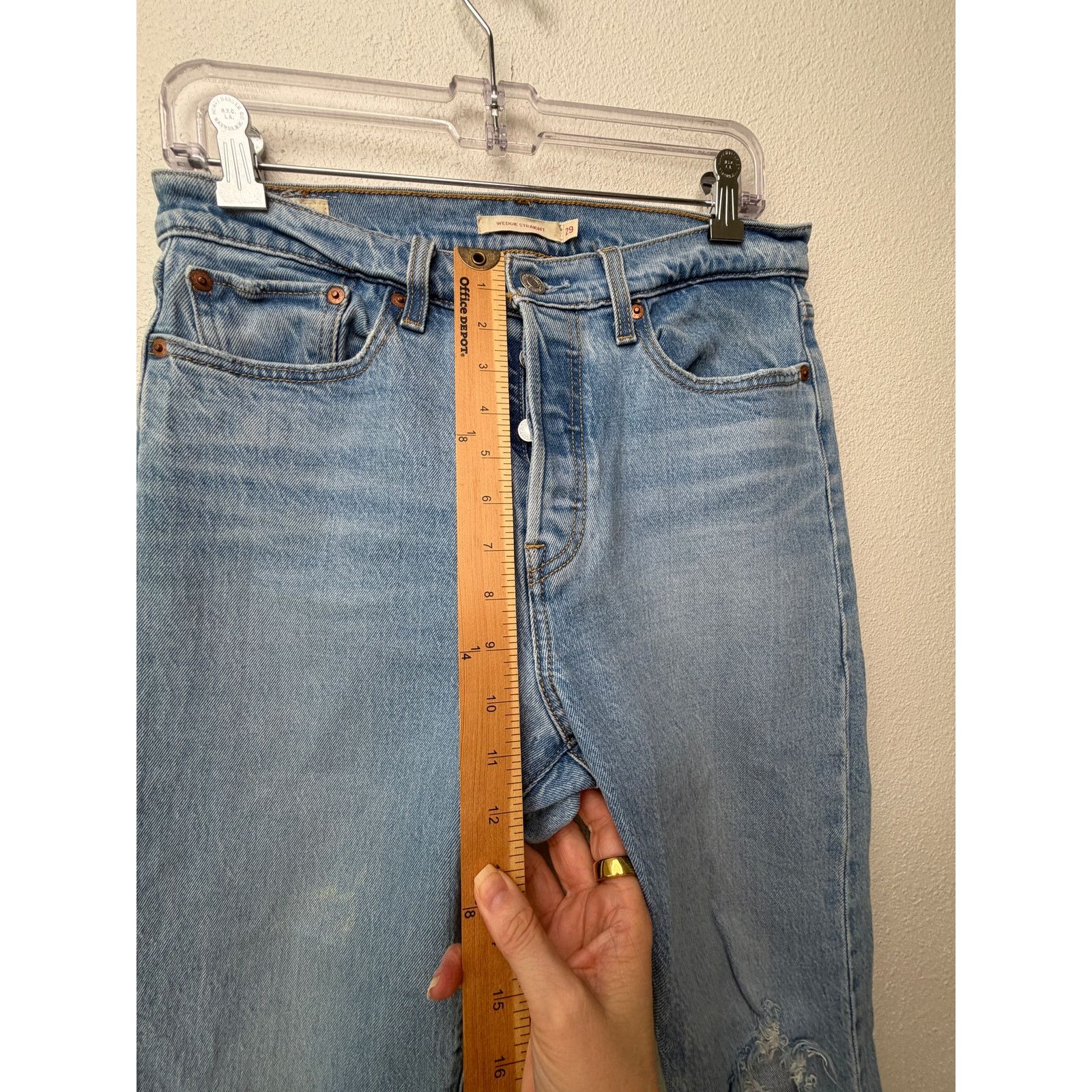 Levi's Levi's Wedgie Straight Button Fly Denim Jeans Women US 29 Size 29" - 15 Thumbnail