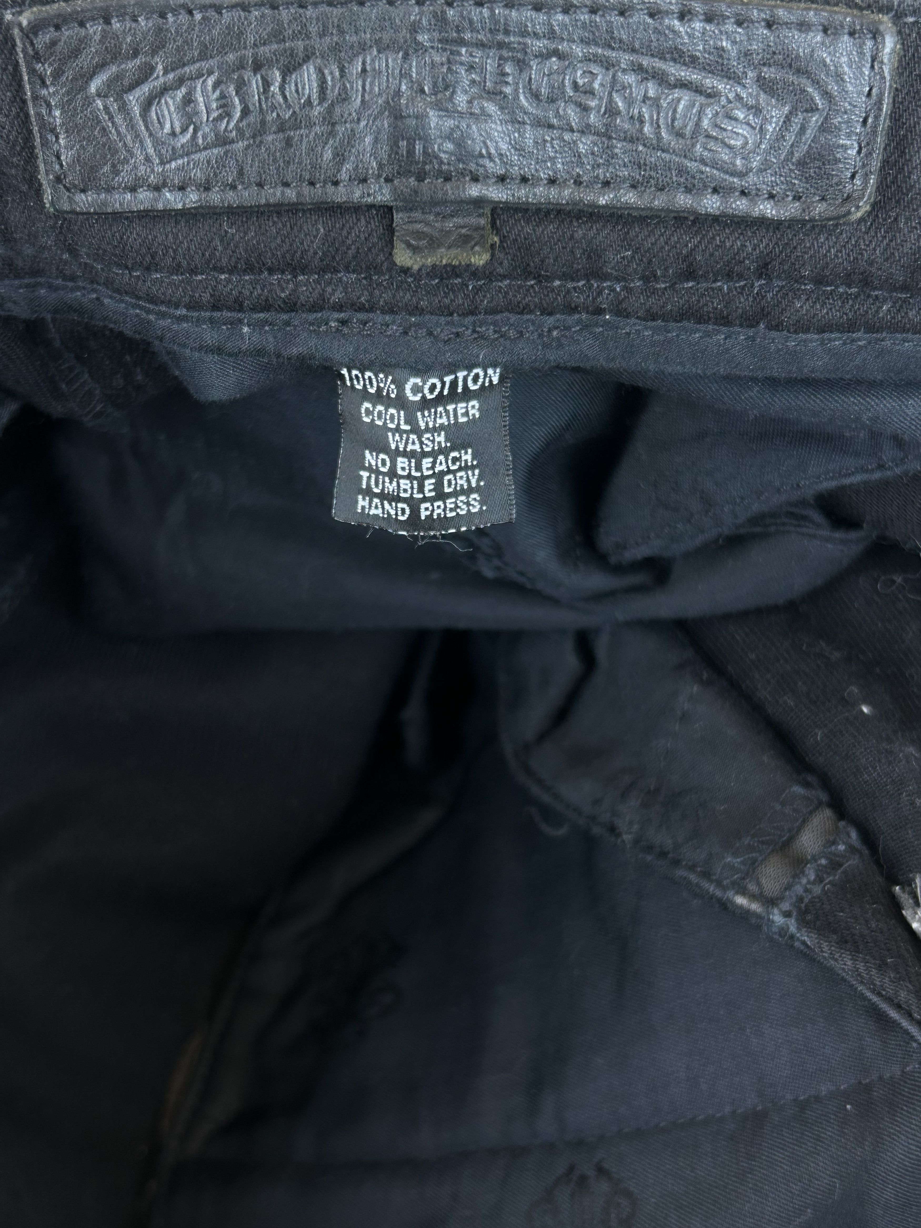 Chrome Hearts Chrome Hearts Black Fleur Cargo Pants Size US 33 - 3 Thumbnail