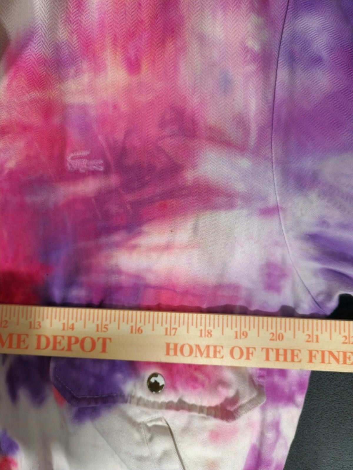 Izod Vintage Lacoste Bomber Jacket Tie Dye Purple Pink Blue Size US S / EU 44-46 / 1 - 3 Thumbnail