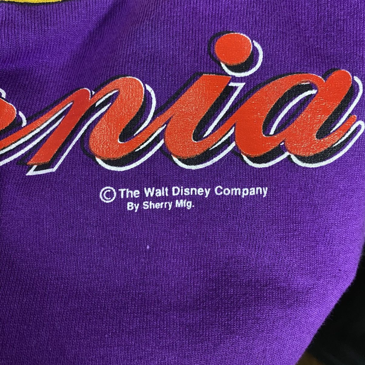 Mickey Mouse Vintage 90s Sherry's MICKEY MOUSE Mirrored Long Sleeve Tee Size US L / EU 52-54 / 3 - 4 Thumbnail