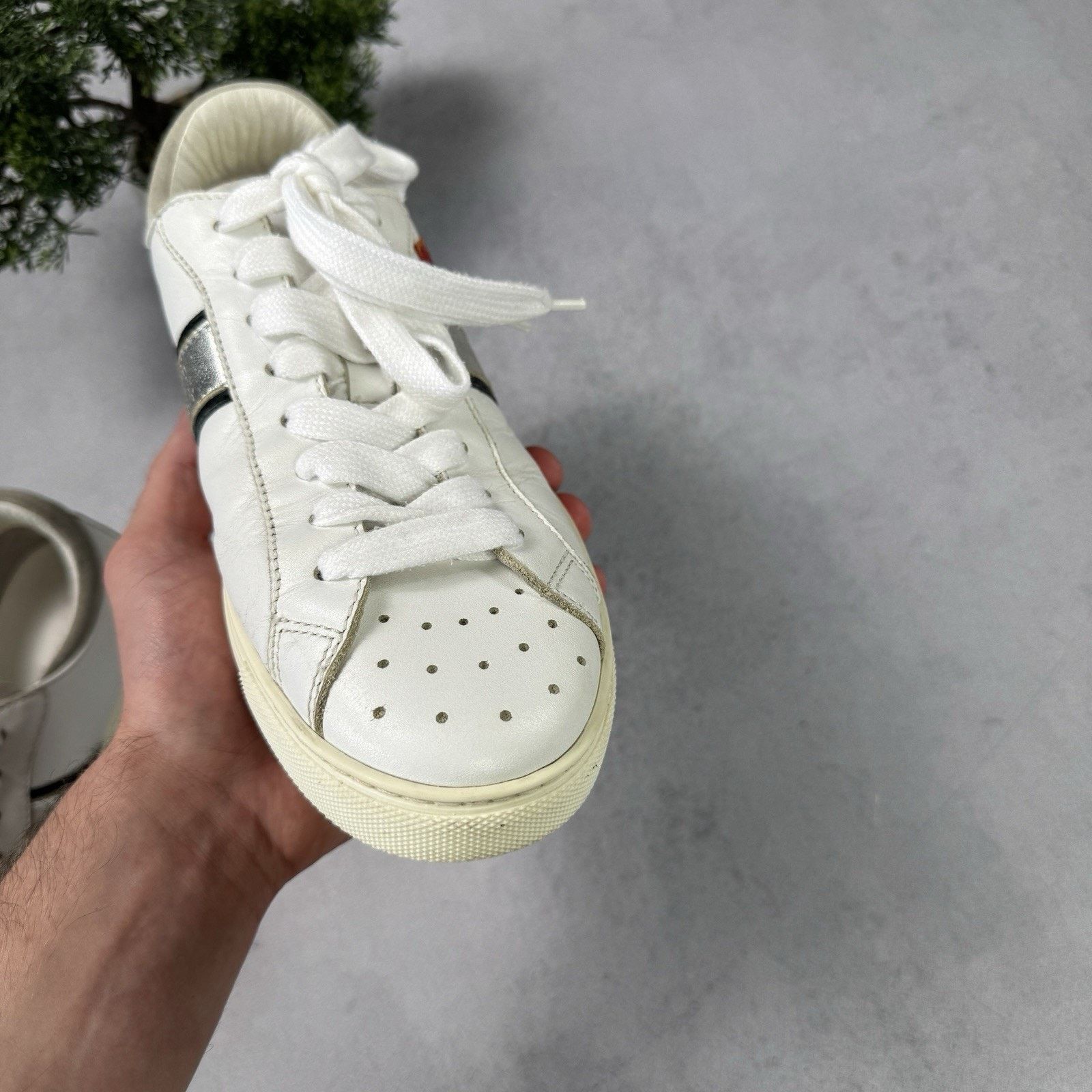 Dsquared2 Dsquared2 White Leather Low Top Sneakers Size 41 US 8 Men Size US 8 / EU 41 - 21 Thumbnail