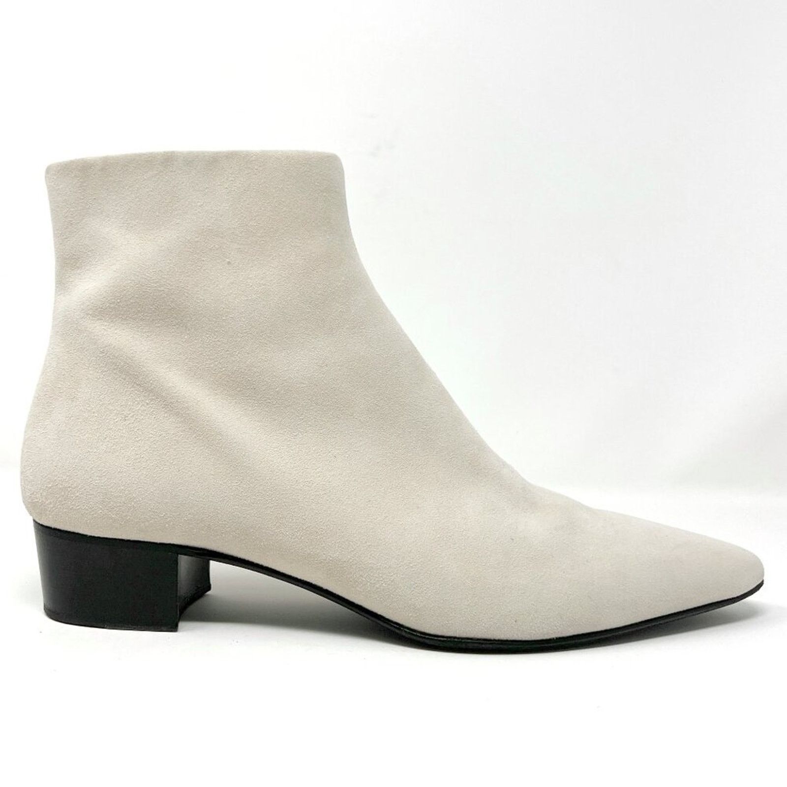 The Row The Row Ambra Suede Ivory Beige Ankle Boots Pointed Booties Size US 10.5 / IT 40.5 - 3 Thumbnail