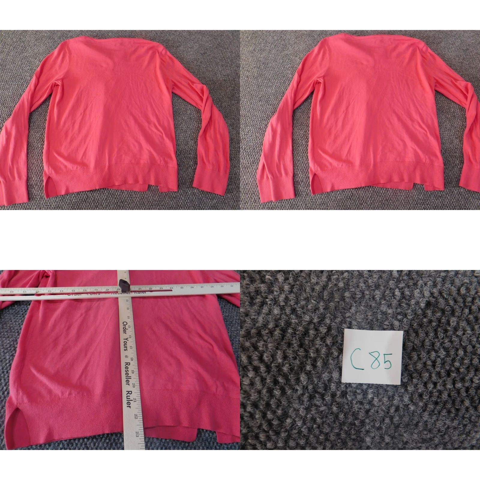 Loft Ann Taylor Loft Cardigan Shirt Women M Pink Knit Crew Neck Pullover Casual Rib Knit Long Sleeve Buttons Cotton Stretch Modern Fall Spring Winter Size M / US 6-8 / IT 42-44 - 8 Thumbnail