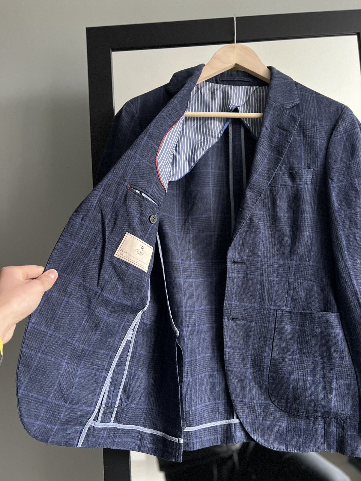 Hackett Hackett London 100% Linen Blazer Jacket Size 34R - 4 Thumbnail