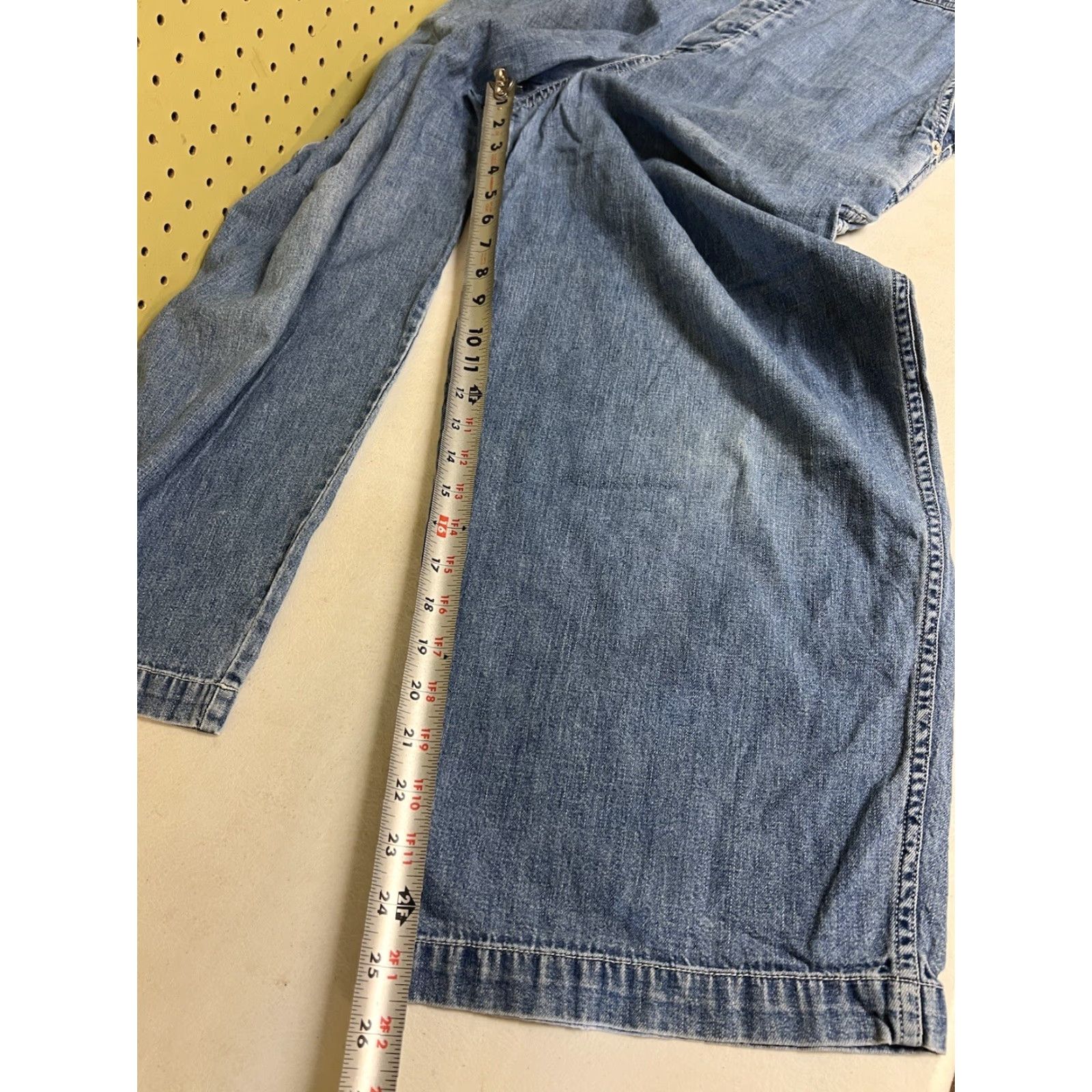 DKNY VINTAGE DKNY Baggy Denim Overalls Bib Jeans Women's Petite PS Blue 90s Y2K Distressed Size 28" / US 6 / IT 42 - 7 Thumbnail