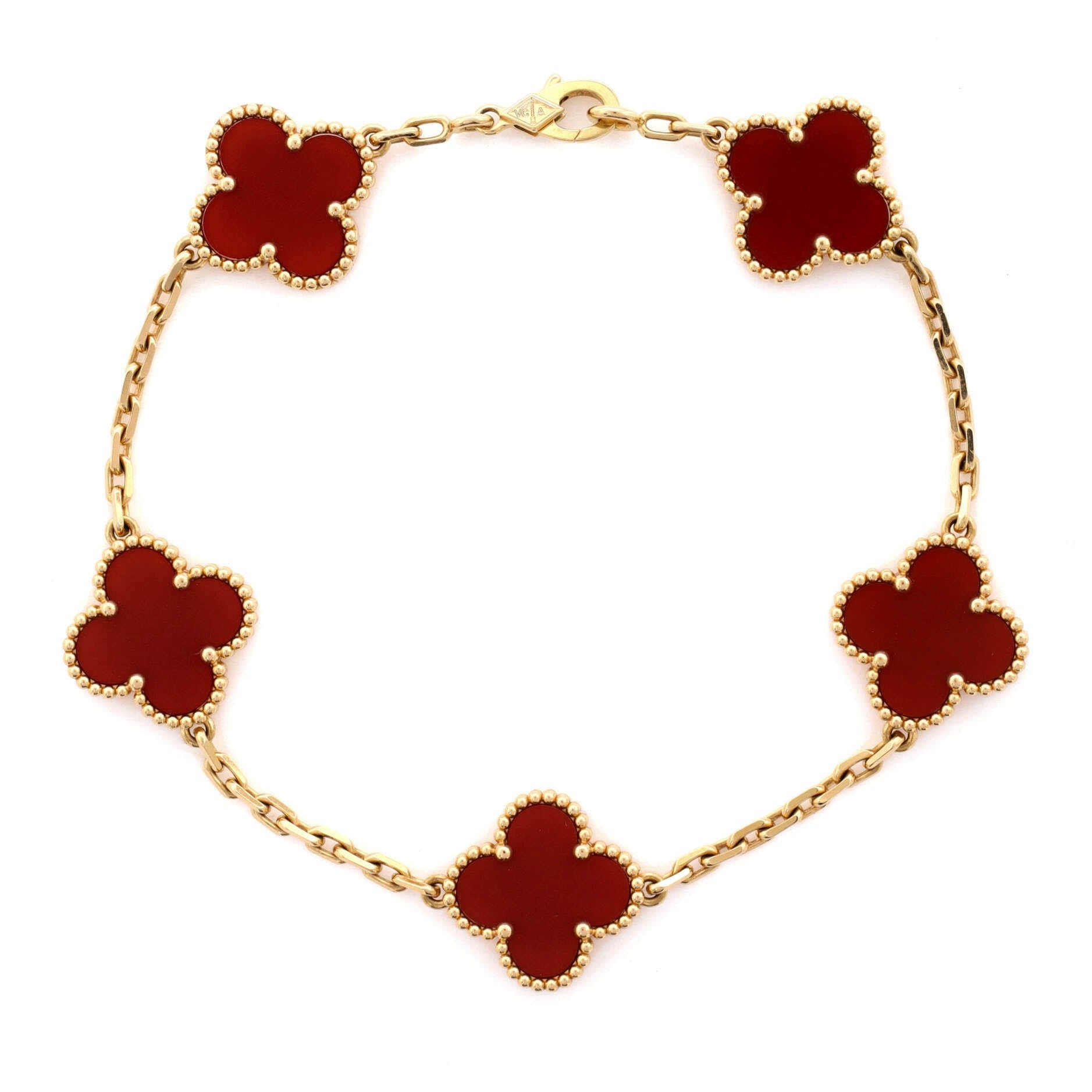 Van Cleef & Arpels Vintage Alhambra 5 Motifs Bracelet Size ONE SIZE - 1 Thumbnail