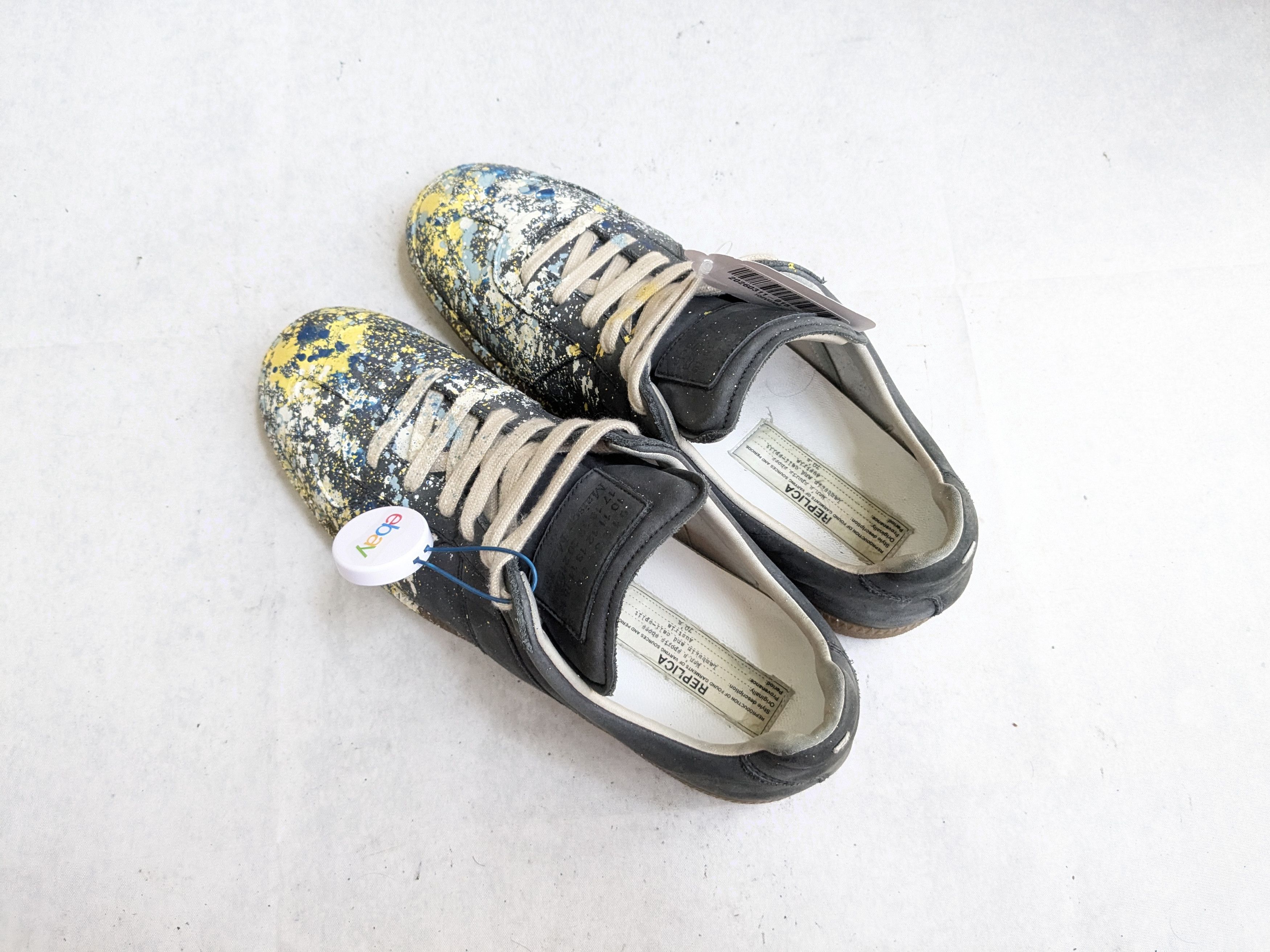 Maison Margiela Maison Margiela GAT Replica Blue Paint Splatter 10 43 Low Size US 10 / EU 43 - 15 Thumbnail