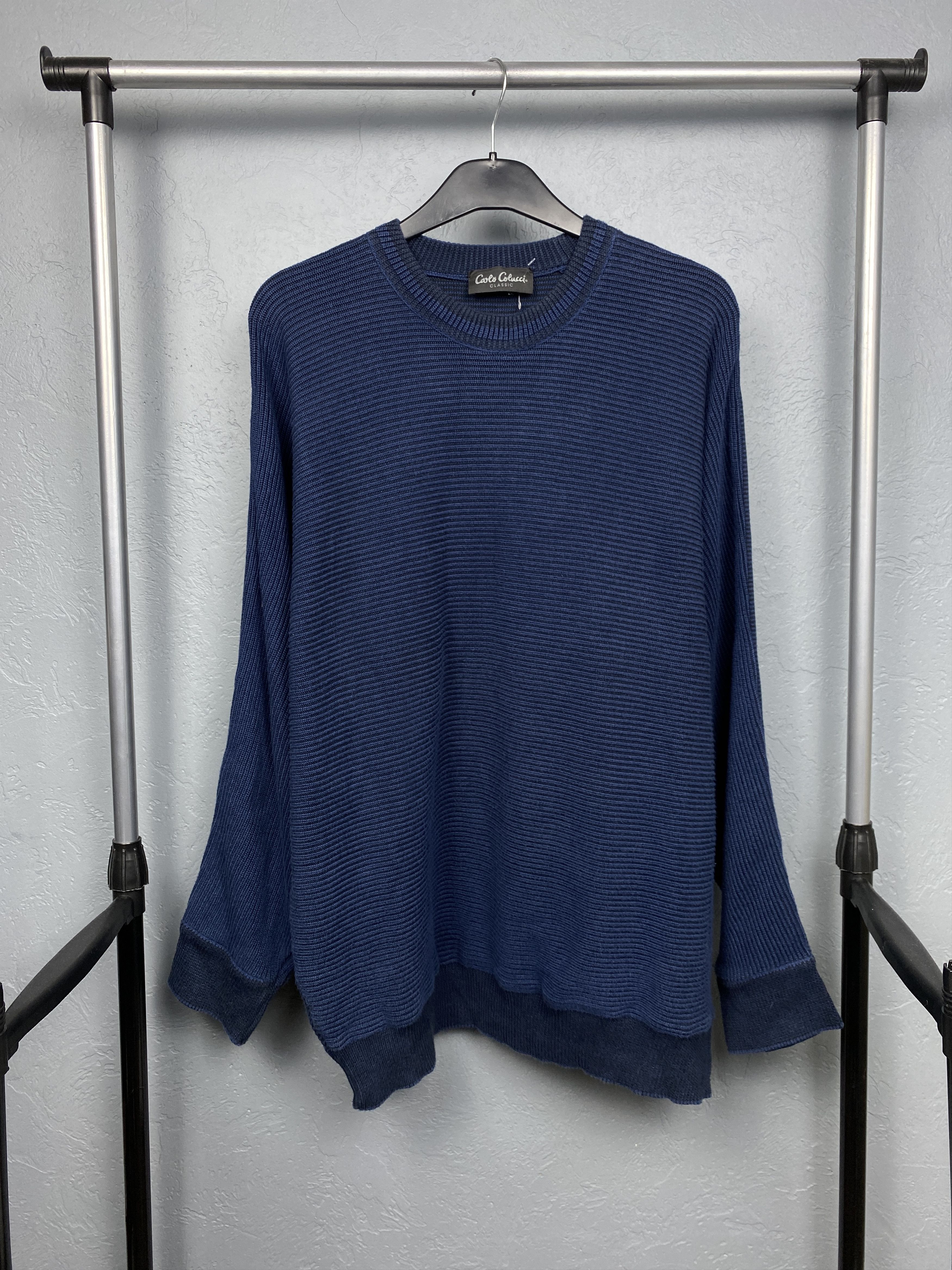 Carlo Colucci Carlo Colucci Vintage Mens Crew Neck Knit Sweater Size US XL / EU 56 / 4 - 1 Thumbnail
