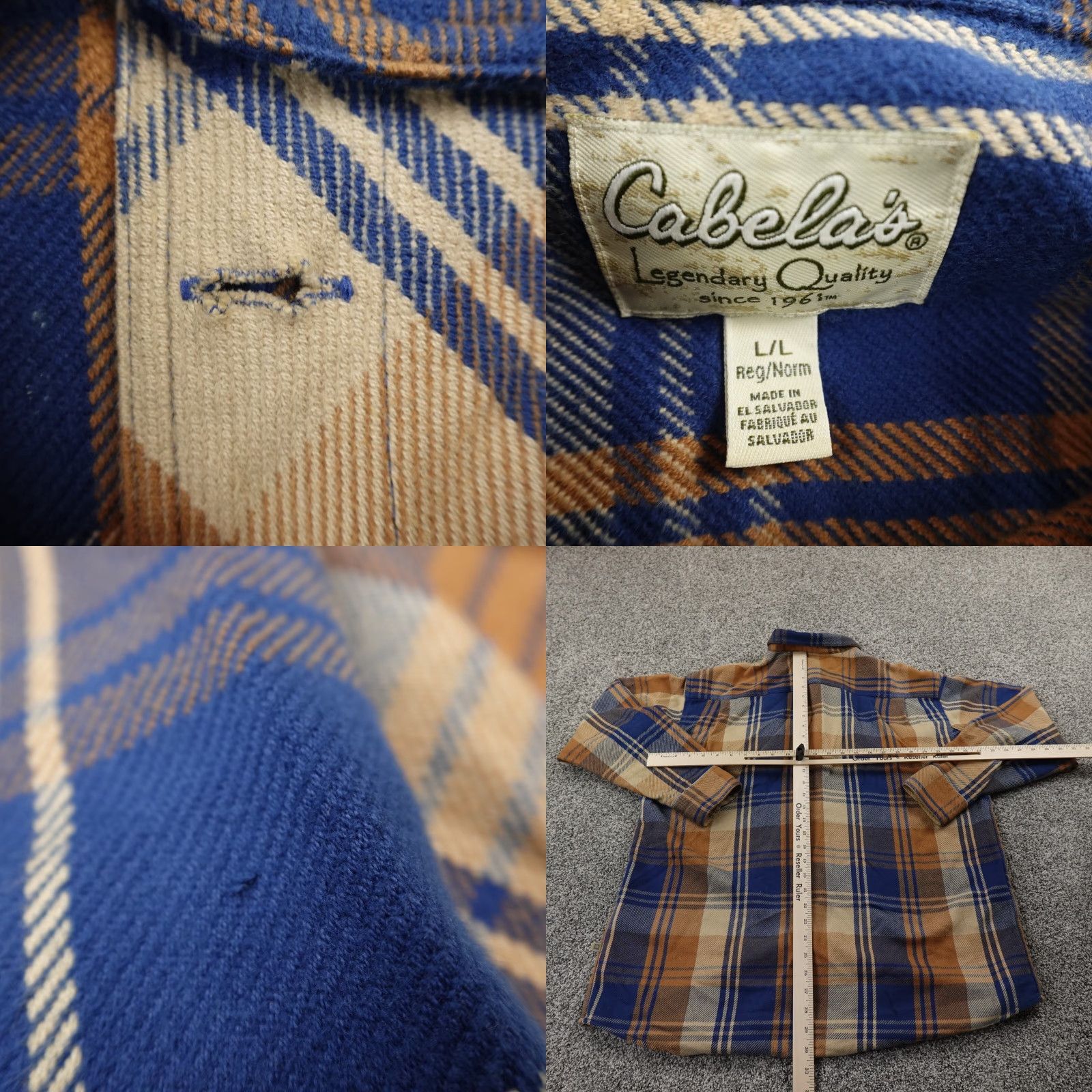 Vintage Cabela's Shirt Mens L Heavy Flannel Field Shacket Jacket Outdoor Hunting Size US L / EU 52-54 / 3 - 8 Thumbnail