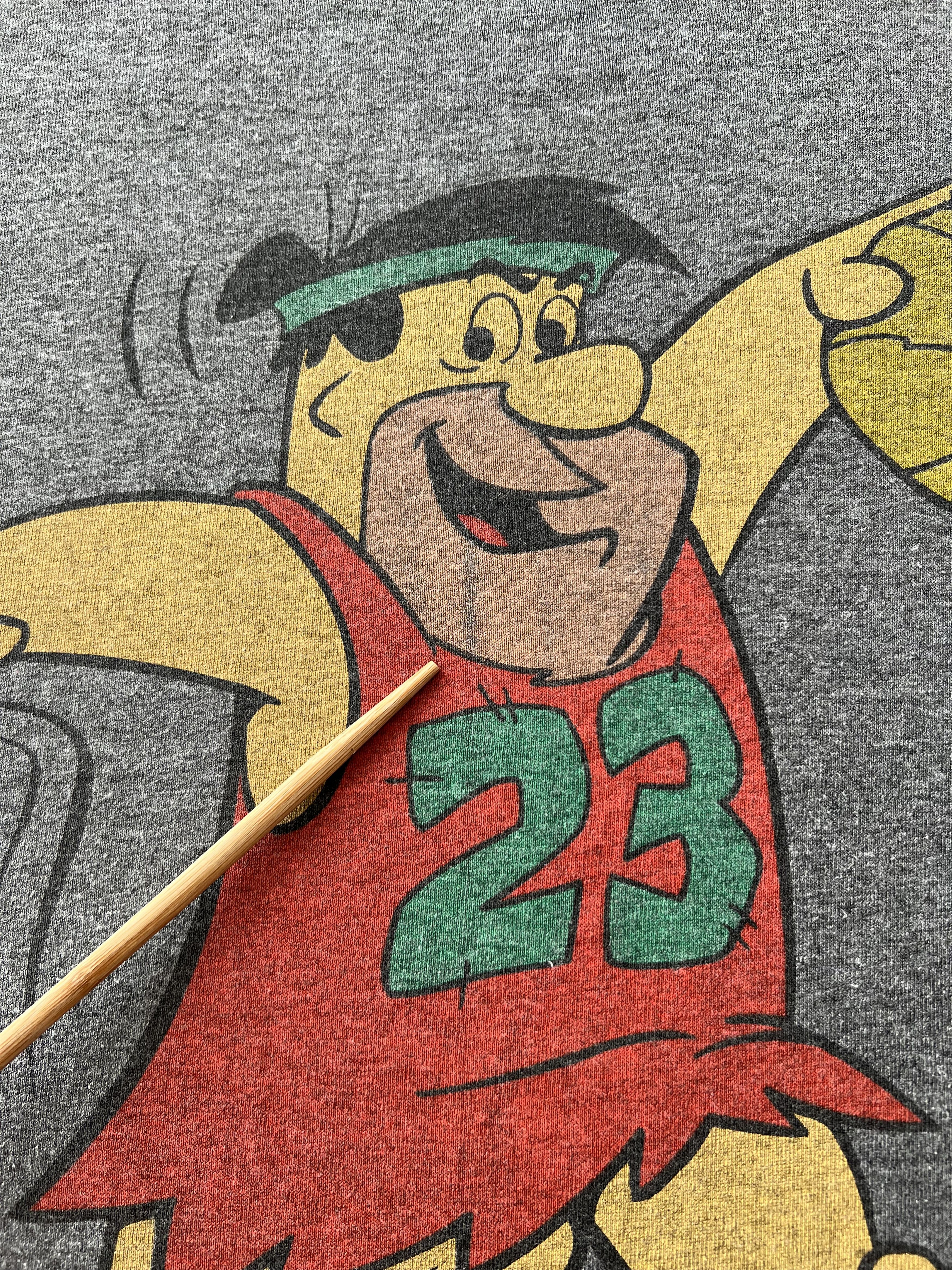 Cartoon Network Vintage 1993 Flintstones Jordan Fred NBA Cartoon T-shirt Size US M / EU 48-50 / 2 - 4 Thumbnail