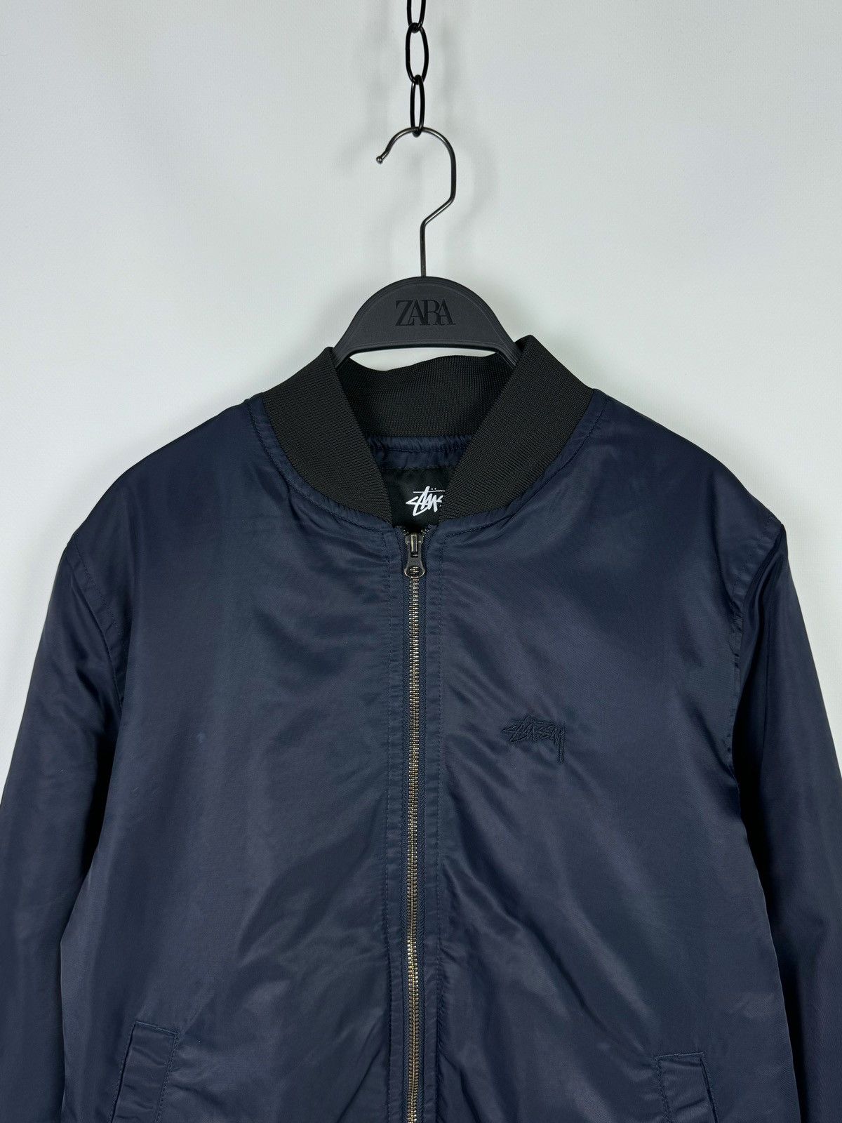 Stussy Stussy Embroidery Logo Basic Navy Bomber Jacket Size US S / EU 44-46 / 1 - 5 Thumbnail