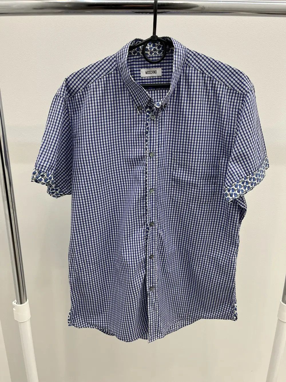 Moschino Moschino Check With Plums Polo Shirt Size US L / EU 52-54 / 3 - 1 Thumbnail