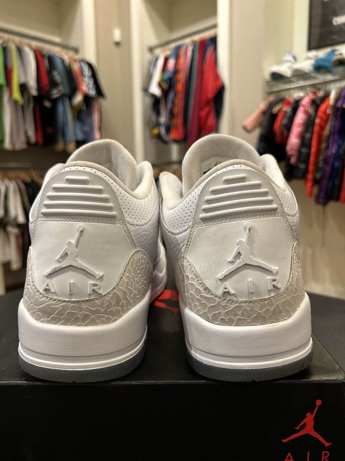 Jordan Brand Jordan 3 Retro ‘Pure White’ Size US 11 / EU 44 - 3 Thumbnail
