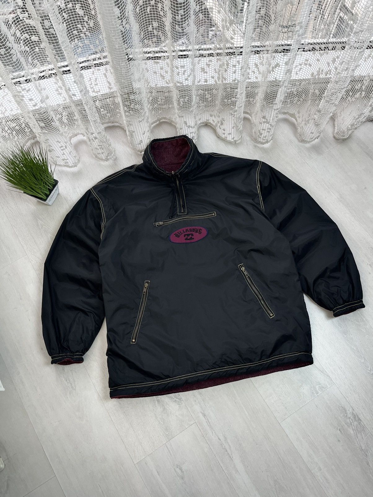 Billabong × Vintage Billabong Reversible Nylon Anorak Jacket Center Logo Vintage Size US L / EU 52-54 / 3 - 2 Thumbnail