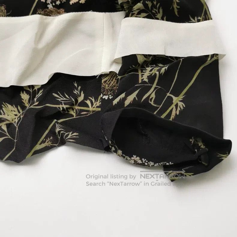Valentino Valentino Mulberry silk contrasting long-sleeved dress Size XL / US 12-14 / IT 48-50 - 3 Thumbnail