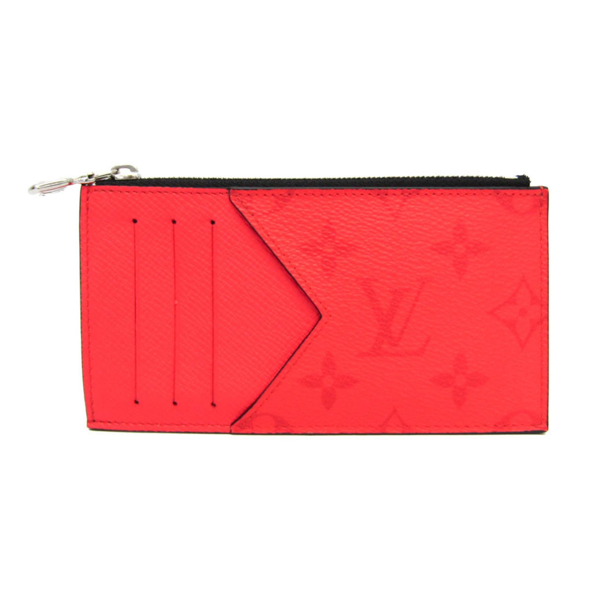 Louis Vuitton Taigarama Coin Card Holder M30829 WomenMen Taigarama Coin Purse/coin Case Red Color