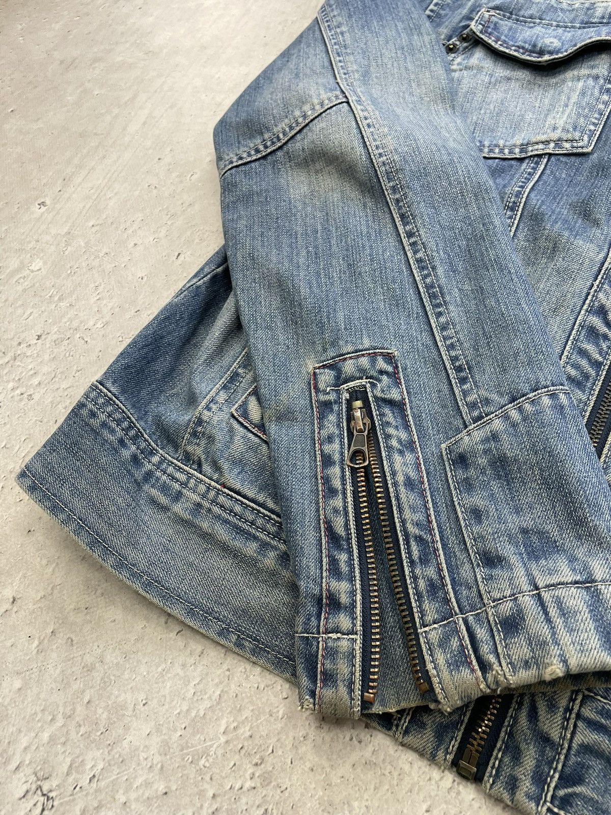 Diesel Diesel style distressed denim zipper jacket y2k hype Size US M / EU 48-50 / 2 - 5 Thumbnail