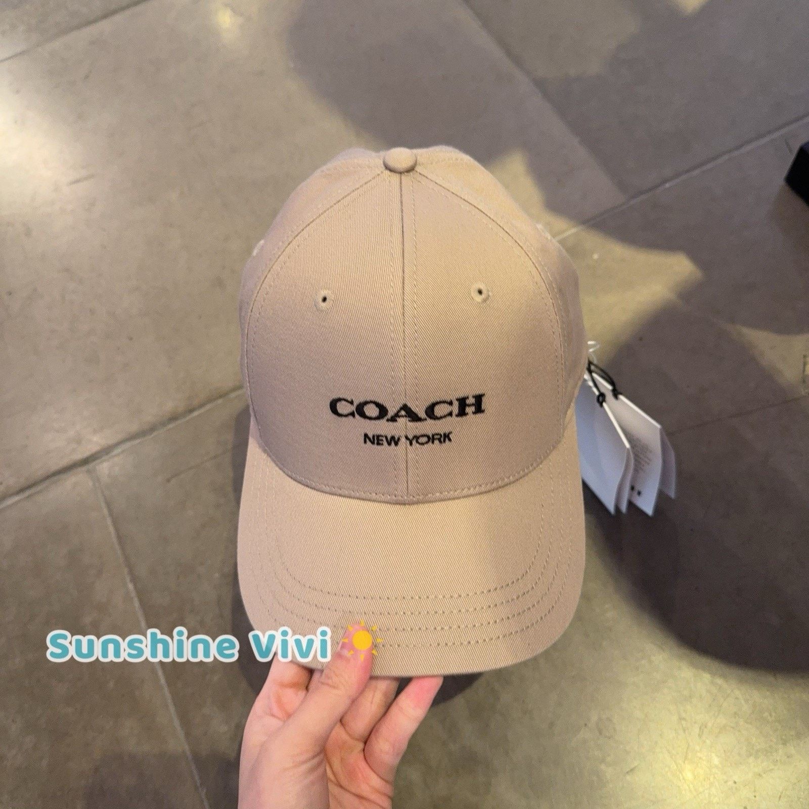 Coach NWT Coach Embroidered Baseball Hat Unisex CAA64 Grey Birch Size ONE SIZE - 1 Thumbnail