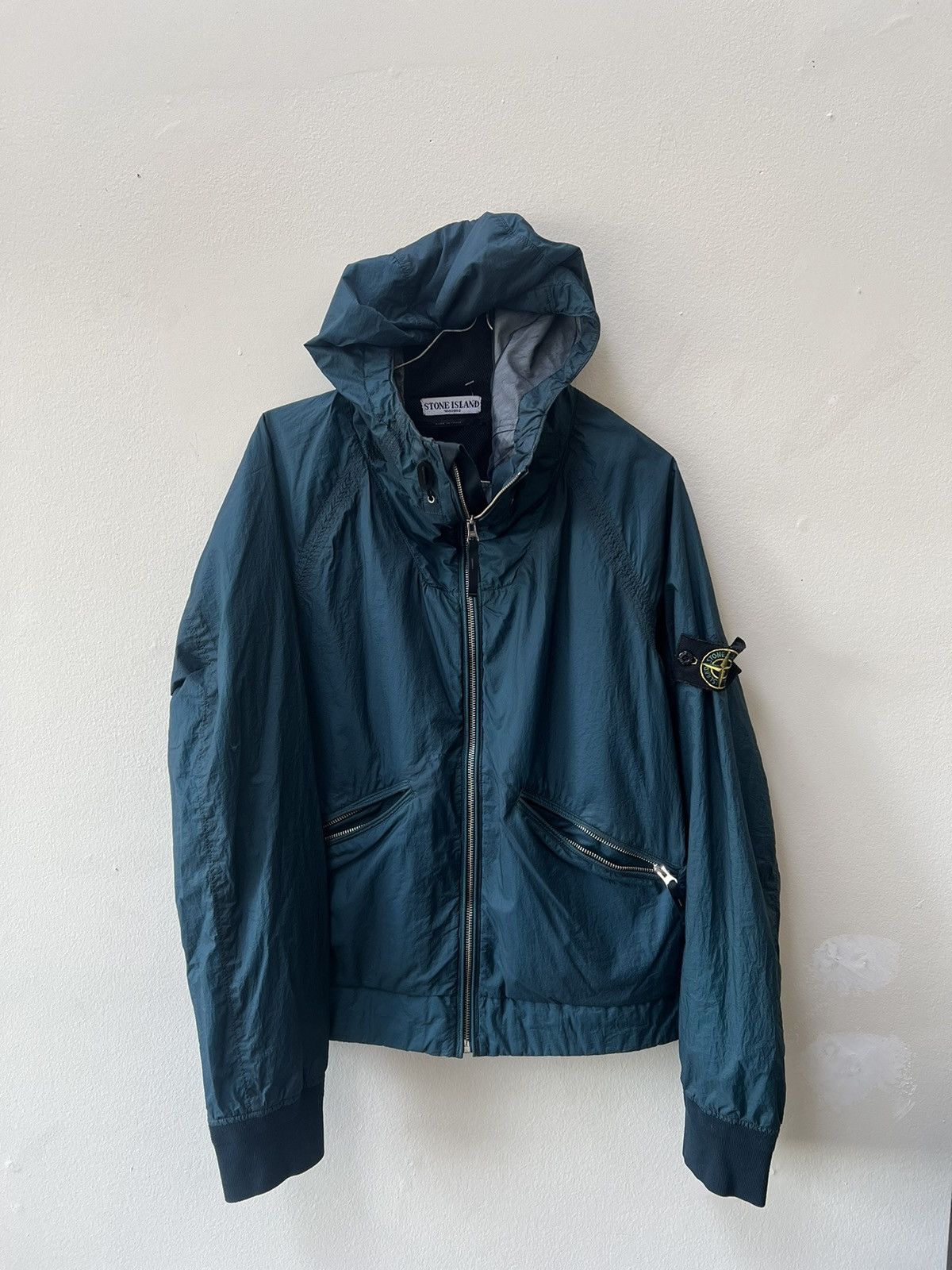 image of Stone Island Light Nylon Jacket in Teal, Men's (Size Medium)