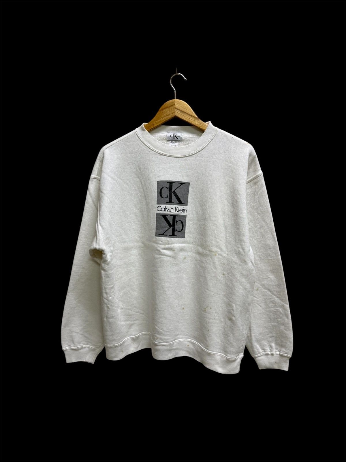Calvin Klein Vintage Calvin Klein Biglogo Sweatshirt Size US M / EU 48-50 / 2 - 1 Thumbnail