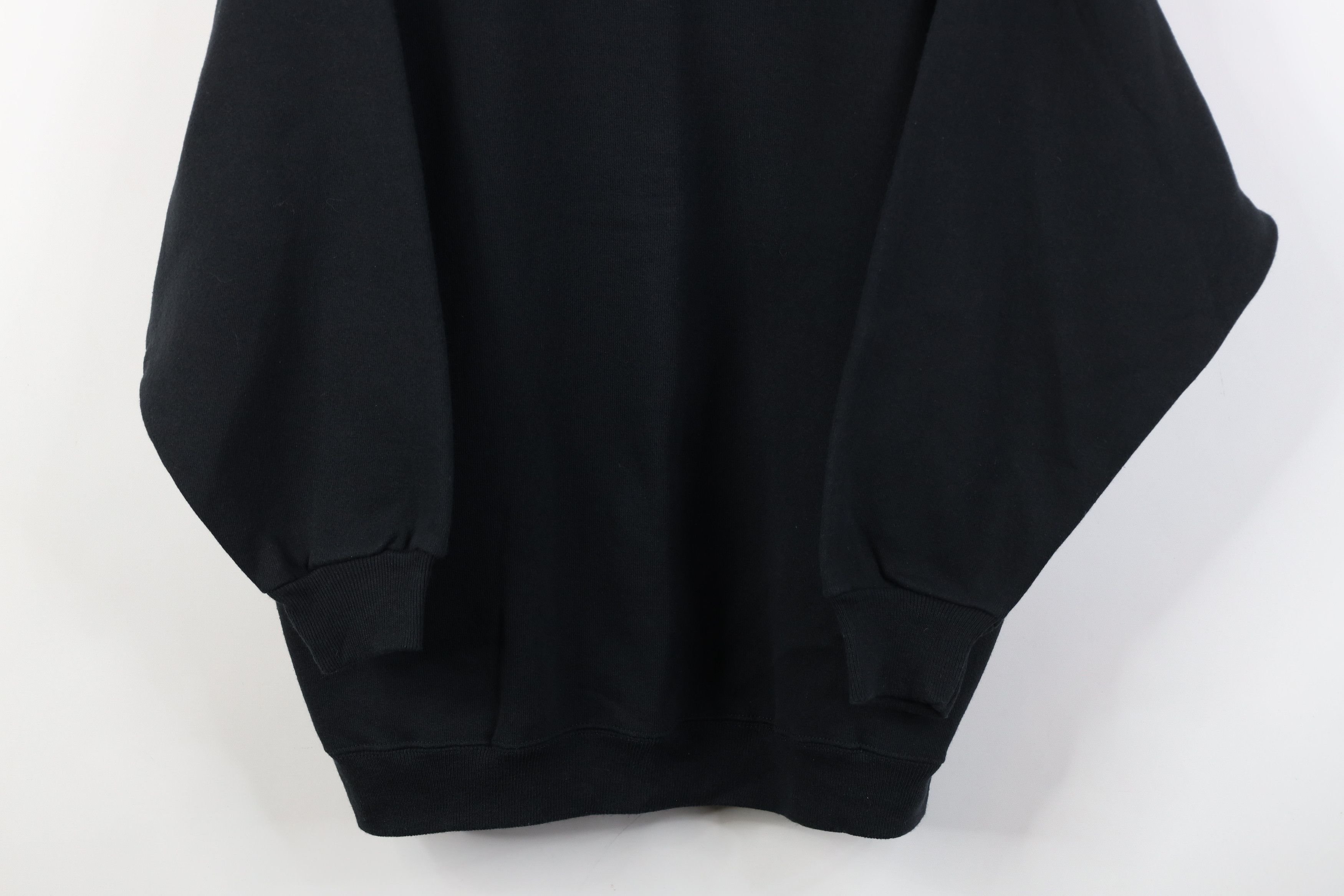 Vintage Vintage 90s Streetwear Raglan Crewneck Sweatshirt Black Size XL / US 12-14 / IT 48-50 - 3 Thumbnail