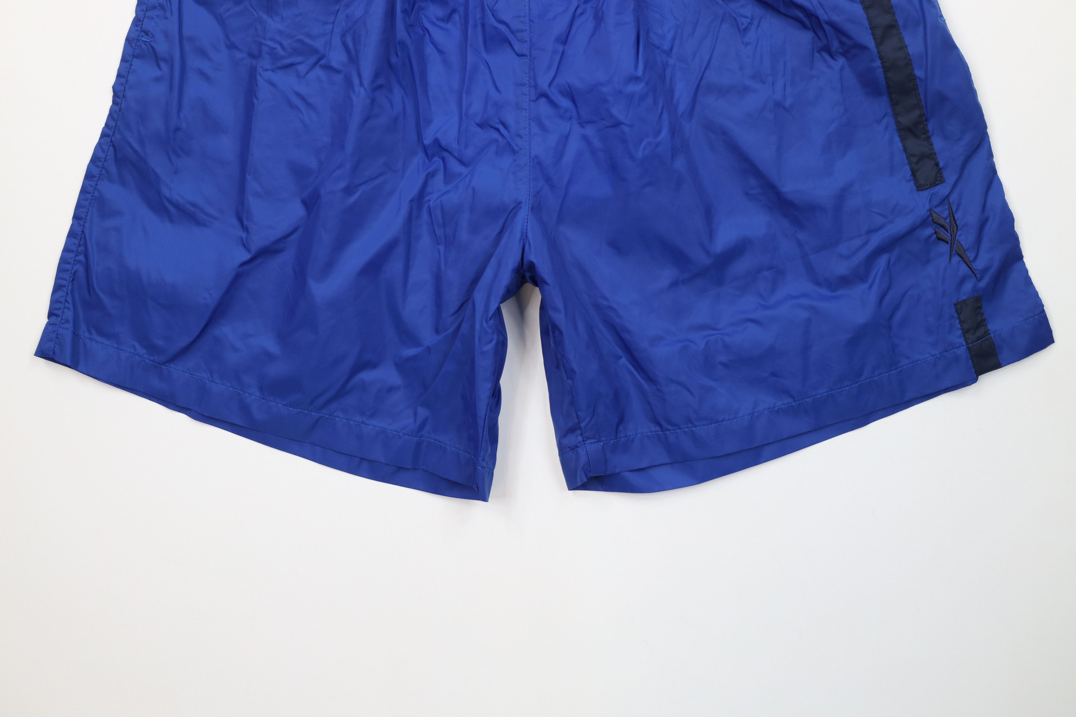 Reebok Vintage 90s Reebok Above Knee Windbreaker Shorts Blue Nylon Size US 34 / EU 50 - 4 Thumbnail