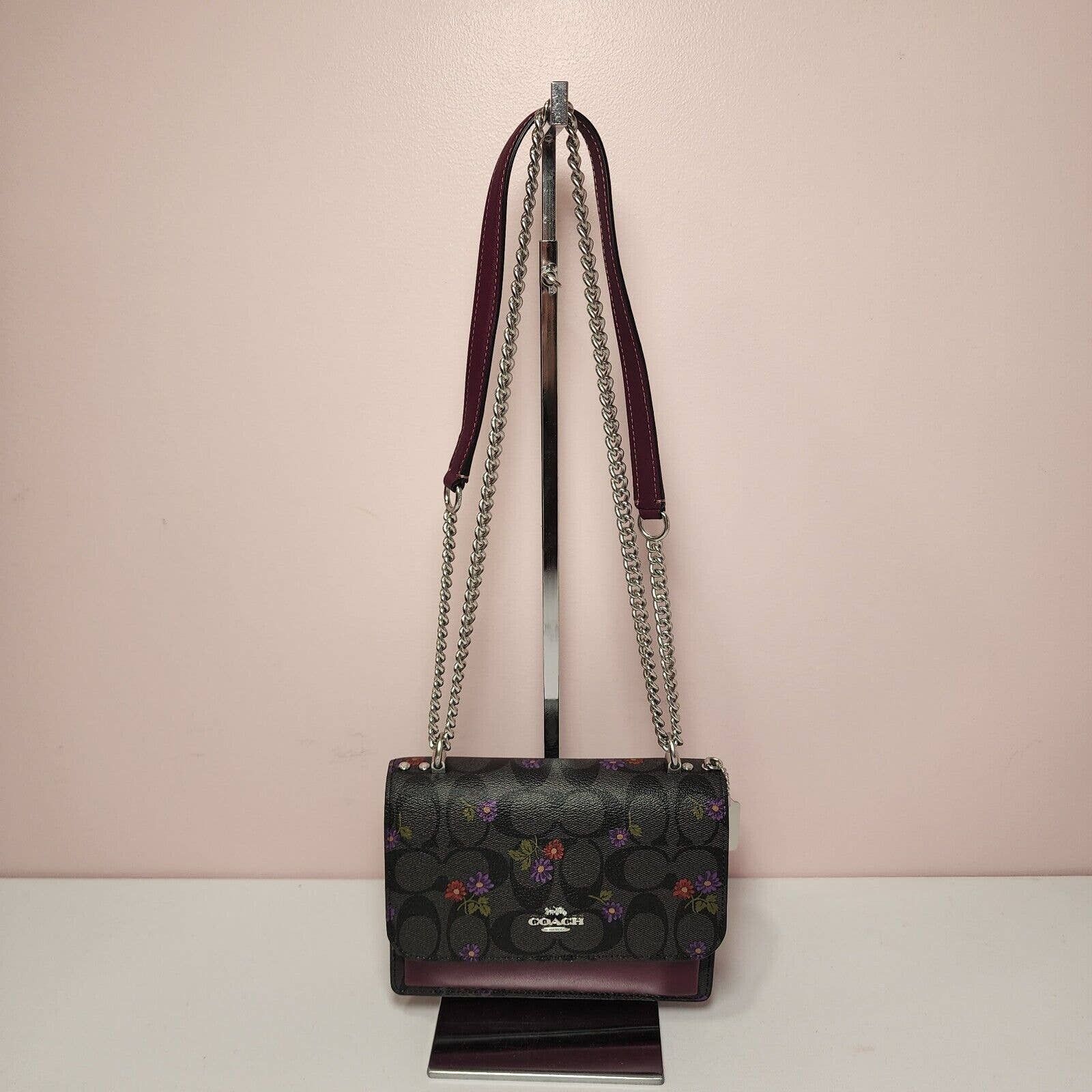 image of Coach Cm244 Mini Klare Crossbody Signature Country Floral in Purple, Women's