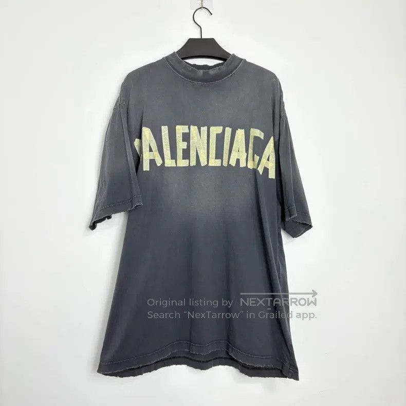 Balenciaga Balenciaga 24ss tape masking tape distressed short-sleeve Size US S / EU 44-46 / 1 - 1 Thumbnail