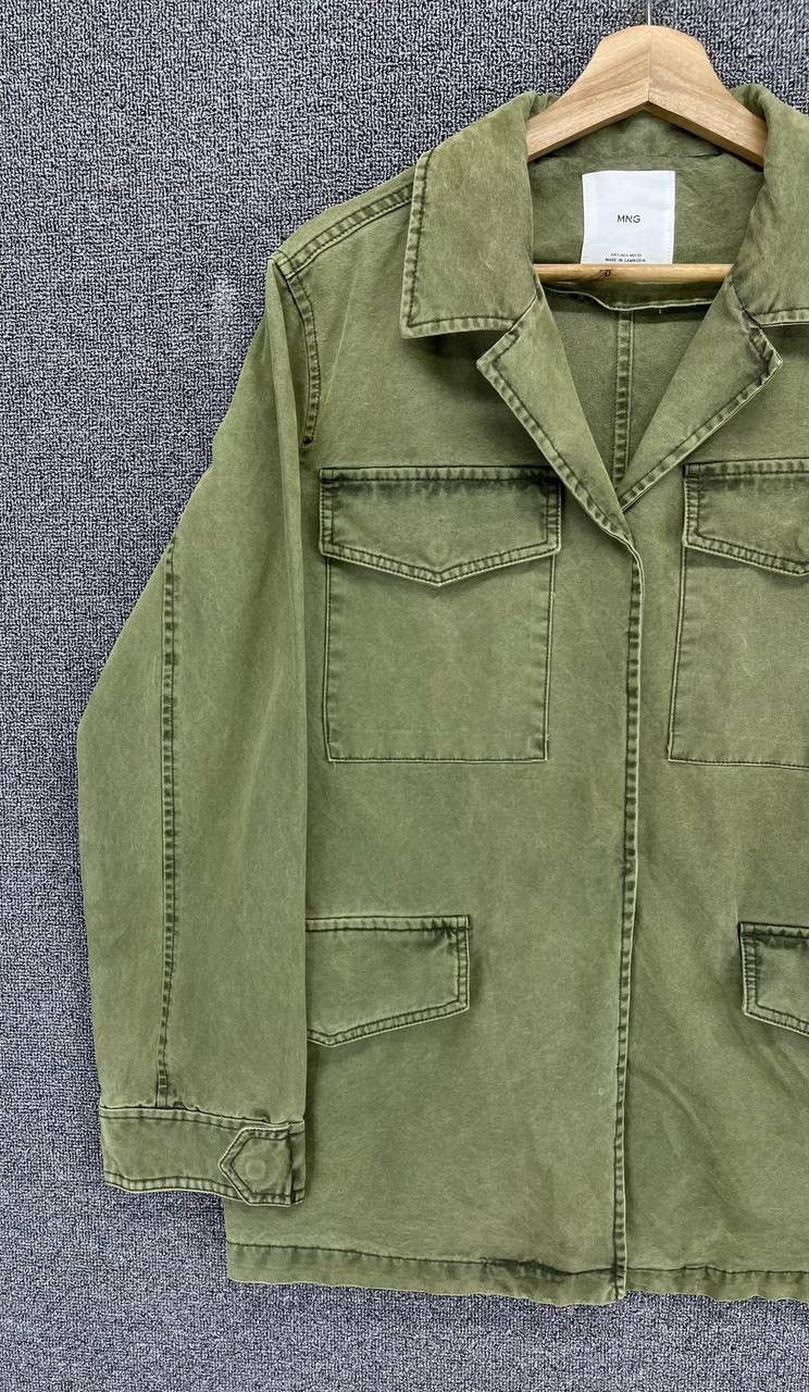 Mango Vintage MNG Military Army Olive Green Jacket Size US S / EU 44-46 / 1 - 2 Thumbnail