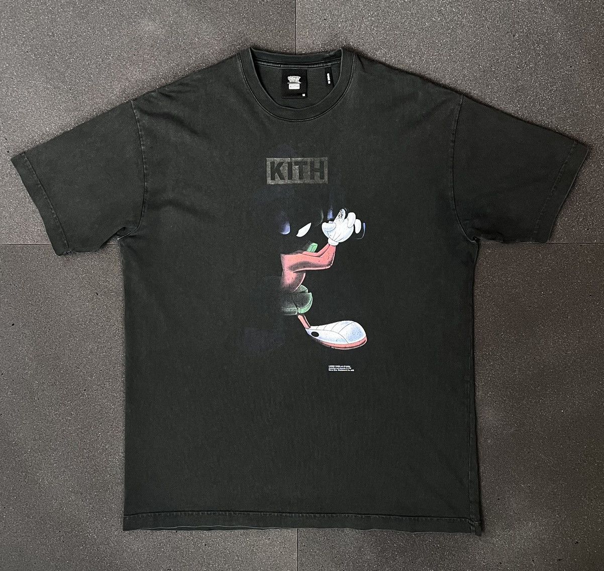 image of Cartoon Network x Kith Looney Tunes Shadow Marvin Martian Vintage Tee in Black, Men's (Size Medium)