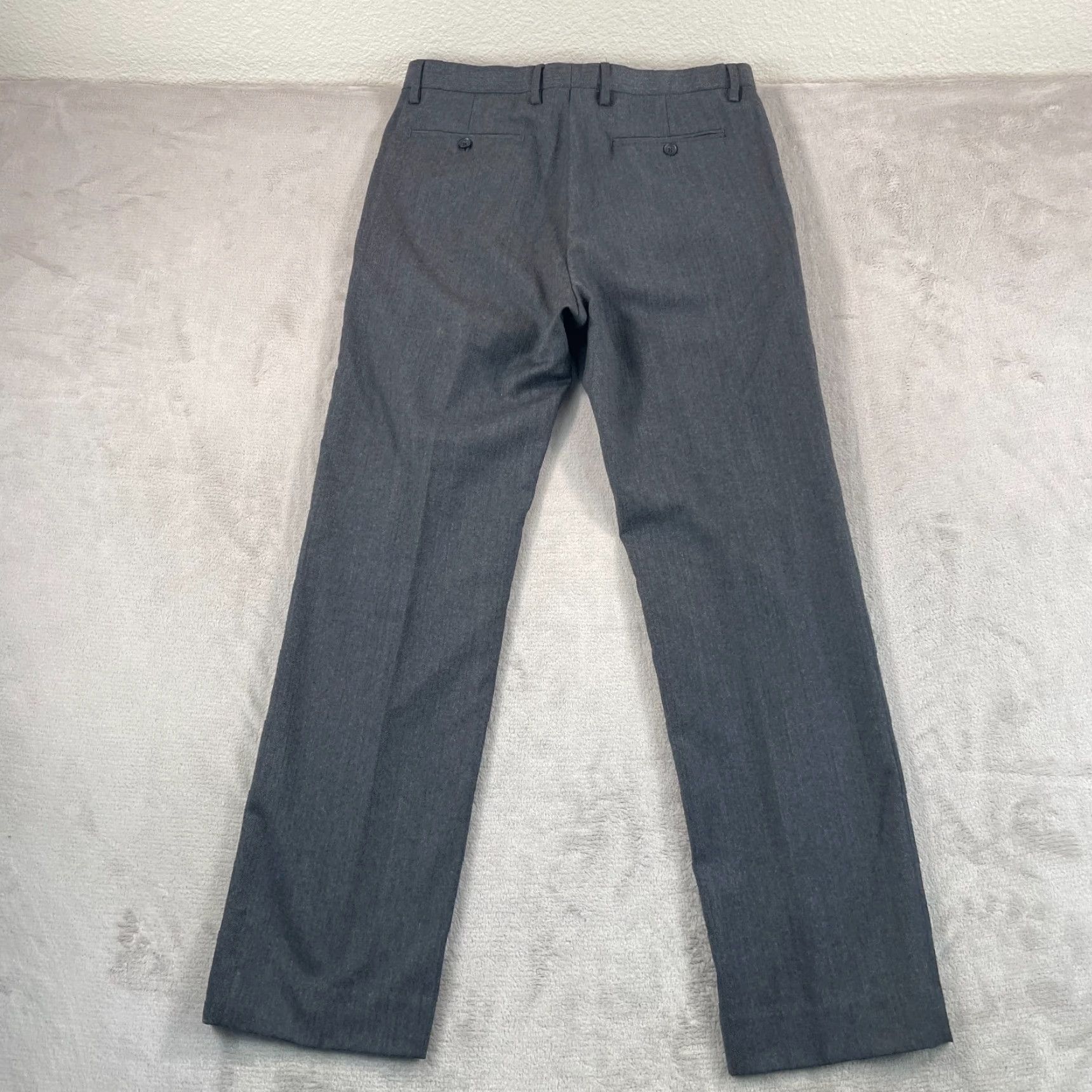 Banana Republic Banana Republic Tailored Slim Fit Trouser Pants Men 34x34 Grey 100% Wool CEO Pants Size US 34 / EU 50 - 3 Thumbnail
