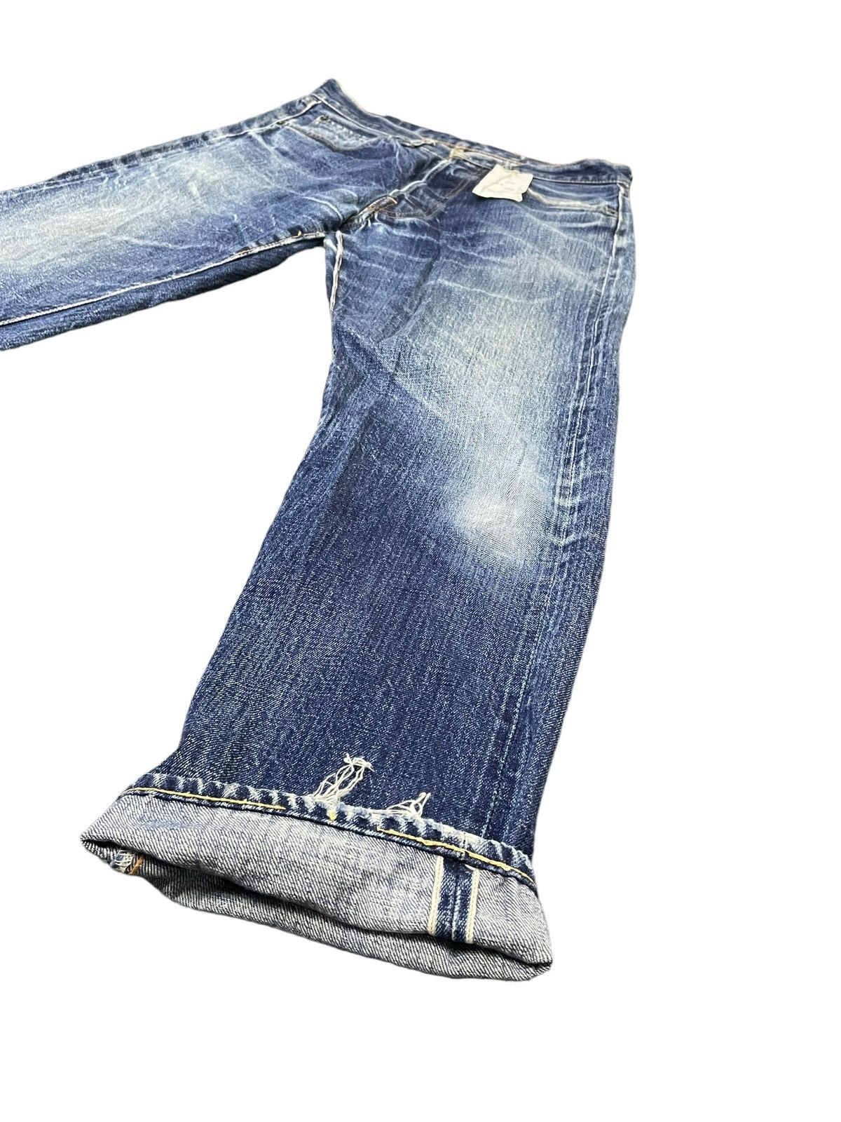 Denime × Vintage Vintage Denime x Shiprs Selvedge Distresed Denim Size US 31 - 3 Thumbnail