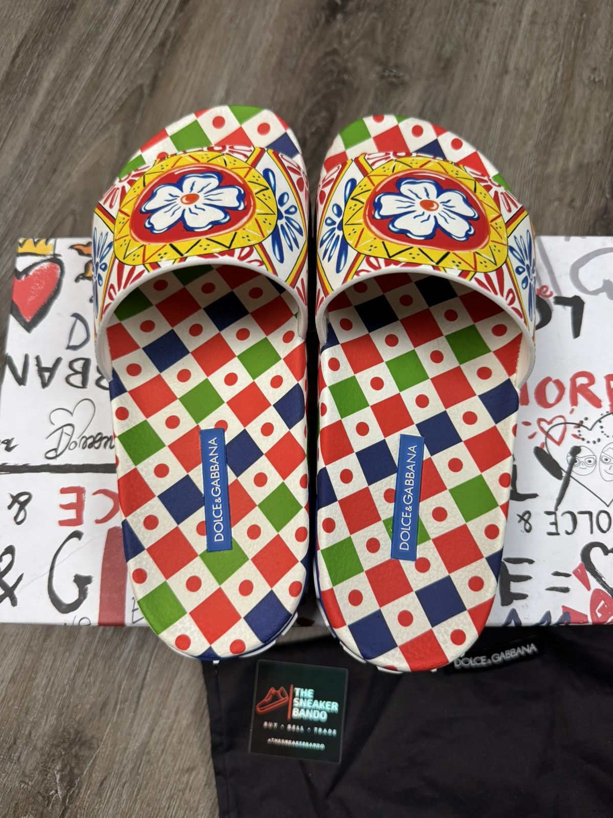 Dolce & Gabbana Dolce And gabbaba Geometric "Carretto Print" Slide Size 36EU Size US 6 / IT 36 - 5 Thumbnail