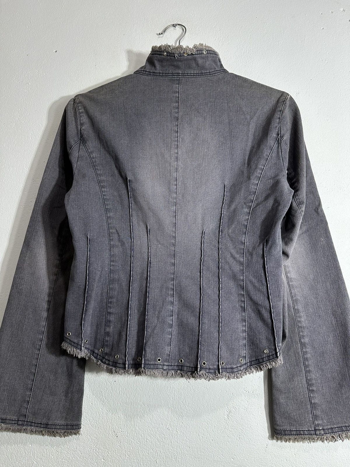 ADONISER MOHAIR CROPPED DISTRESSED JACKET FLARED SLEEVE