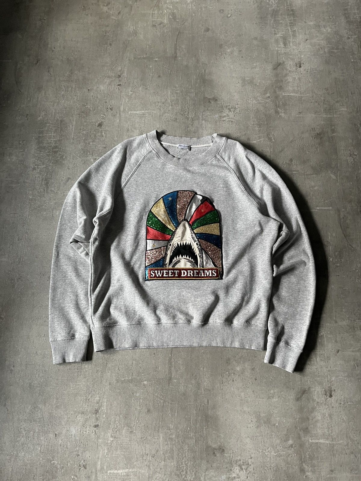 Pre-owned Saint Laurent Sweet Dreams Shark Grey Sweatshirt In Gray