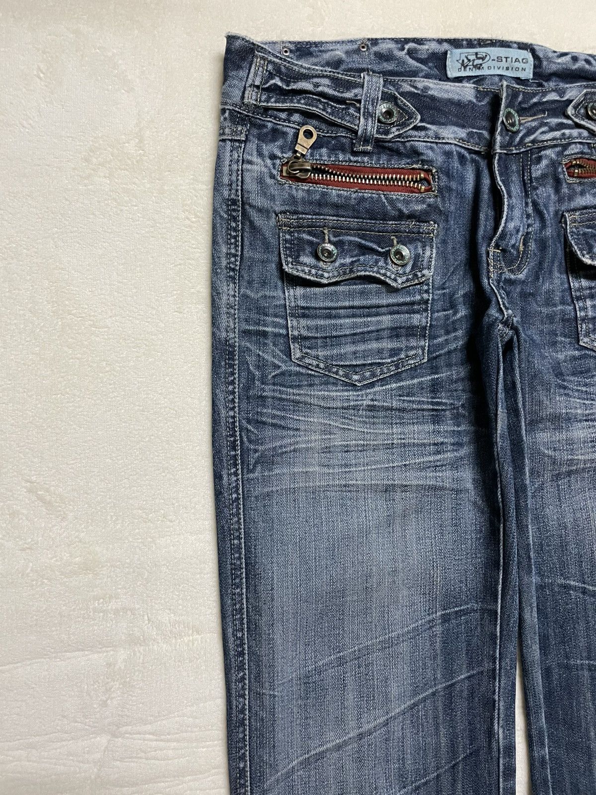 Japanese Brand Vintage D-STIAG Mudwash Bushpants Denim Jeans Size US 33 - 4 Thumbnail