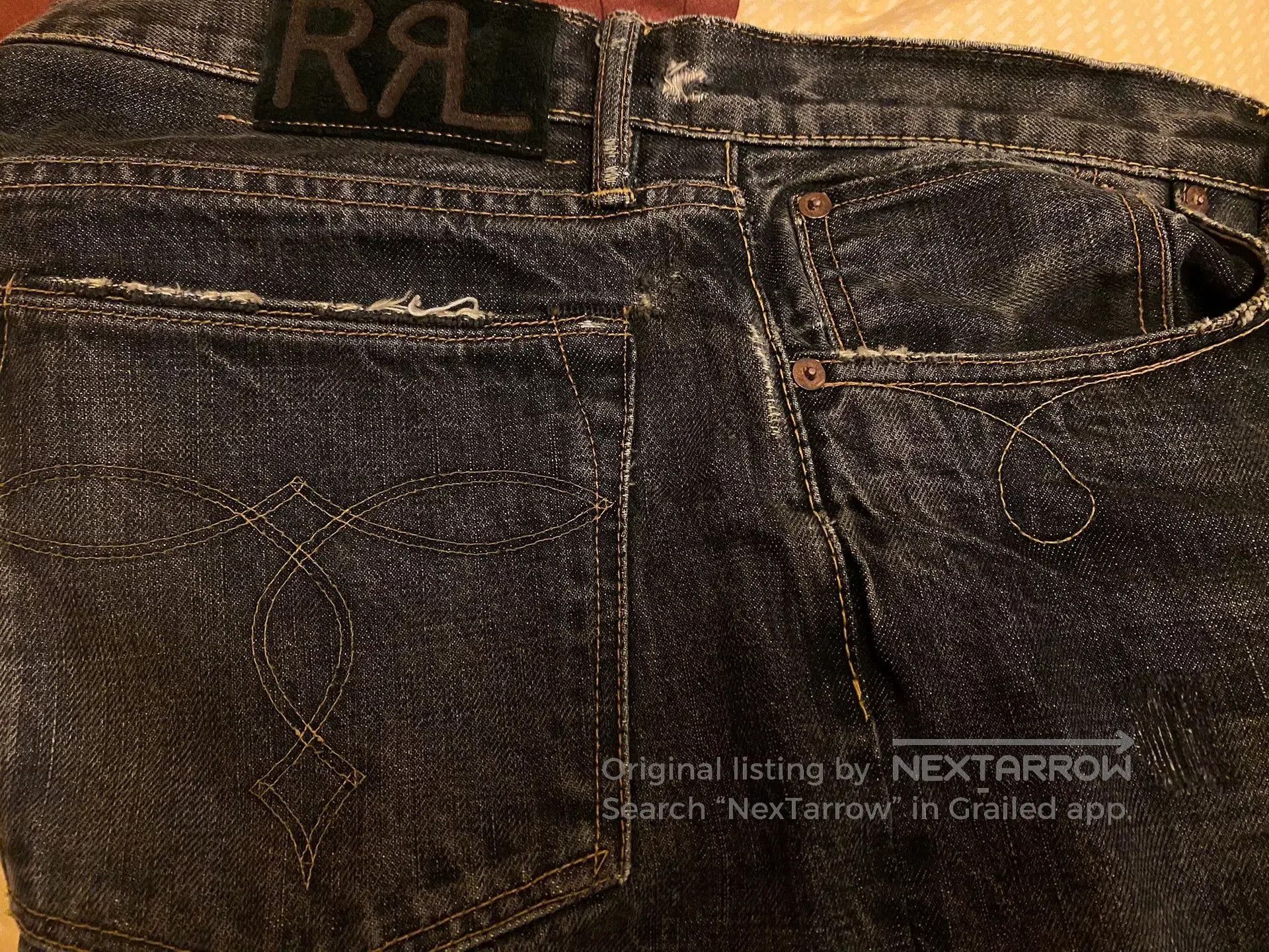 RRL Ralph Lauren RRL Slim Bootcut Vintage Black Denim Jeans. Size US 36 / EU 52 - 4 Thumbnail