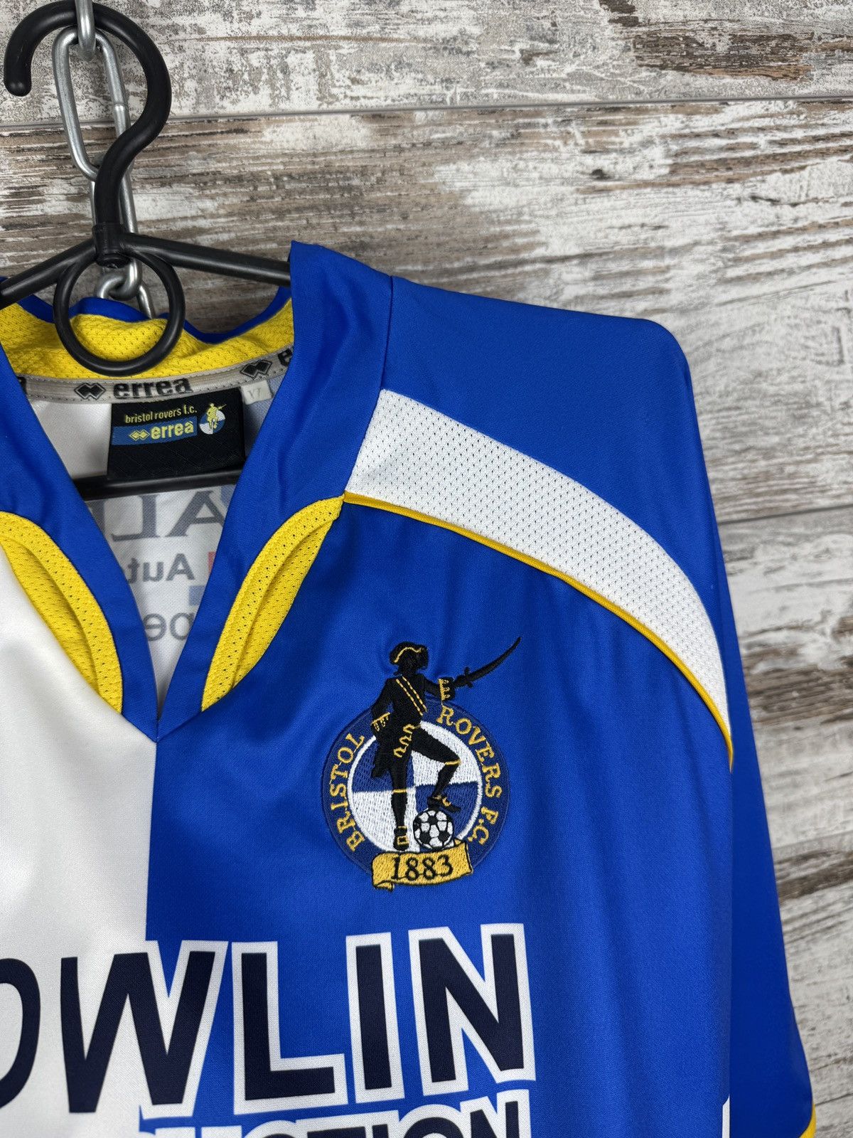 Errea Vintage Errea Bristol Rovers home T-shirt soccer jersey tee Size US XL / EU 56 / 4 - 8 Thumbnail