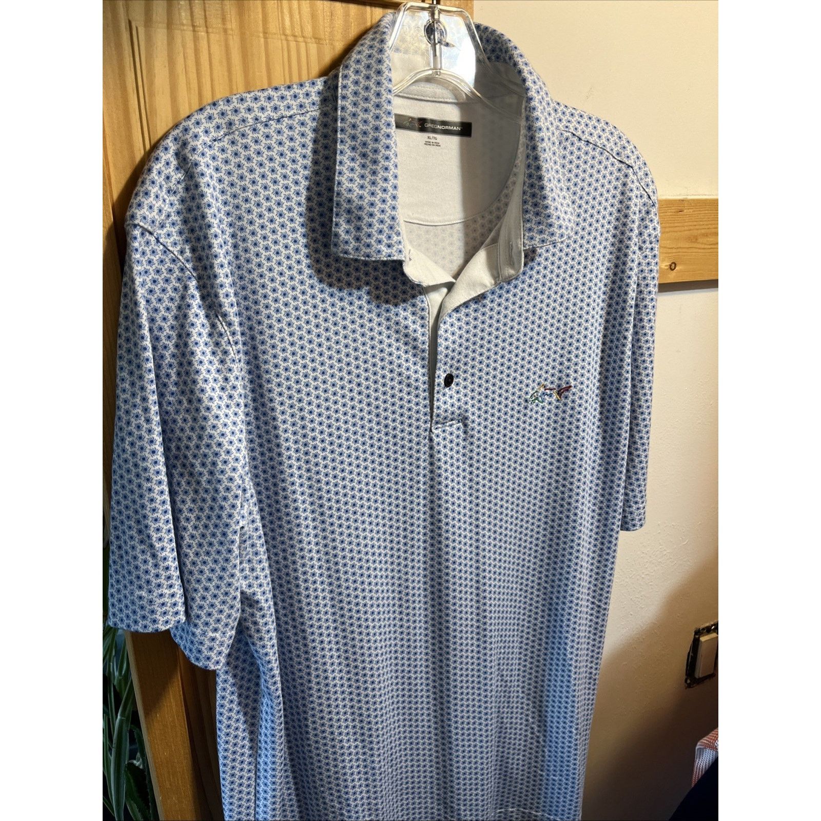 Greg Norman Greg Norman XL Polo Polyester Pima Cotton Blend Blue White Size US XL / EU 56 / 4 - 2 Thumbnail
