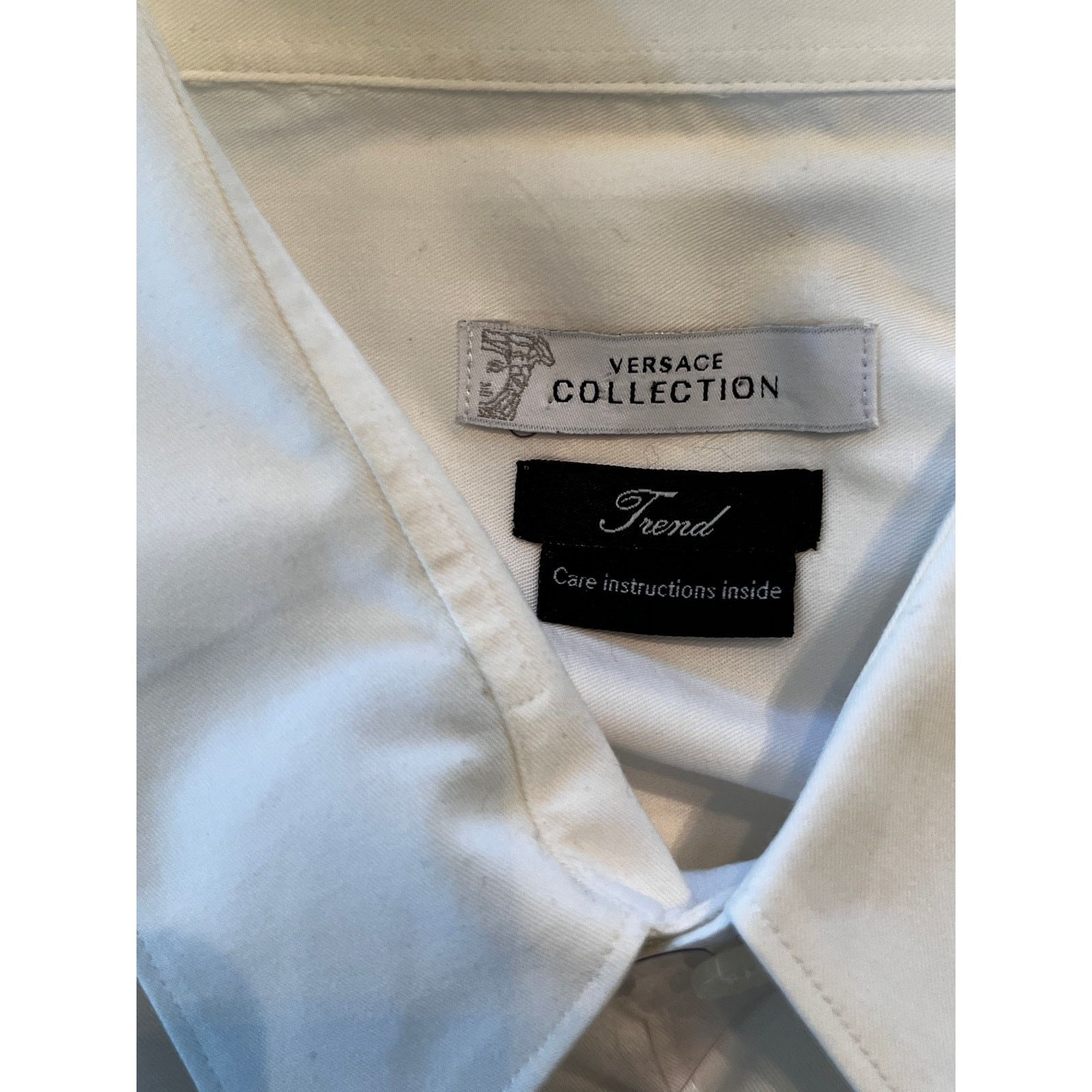 Versace Versace Collection "Trend" White Long Sleeve Shirt 18.5 Size US XXL / EU 58 / 5 - 6 Thumbnail