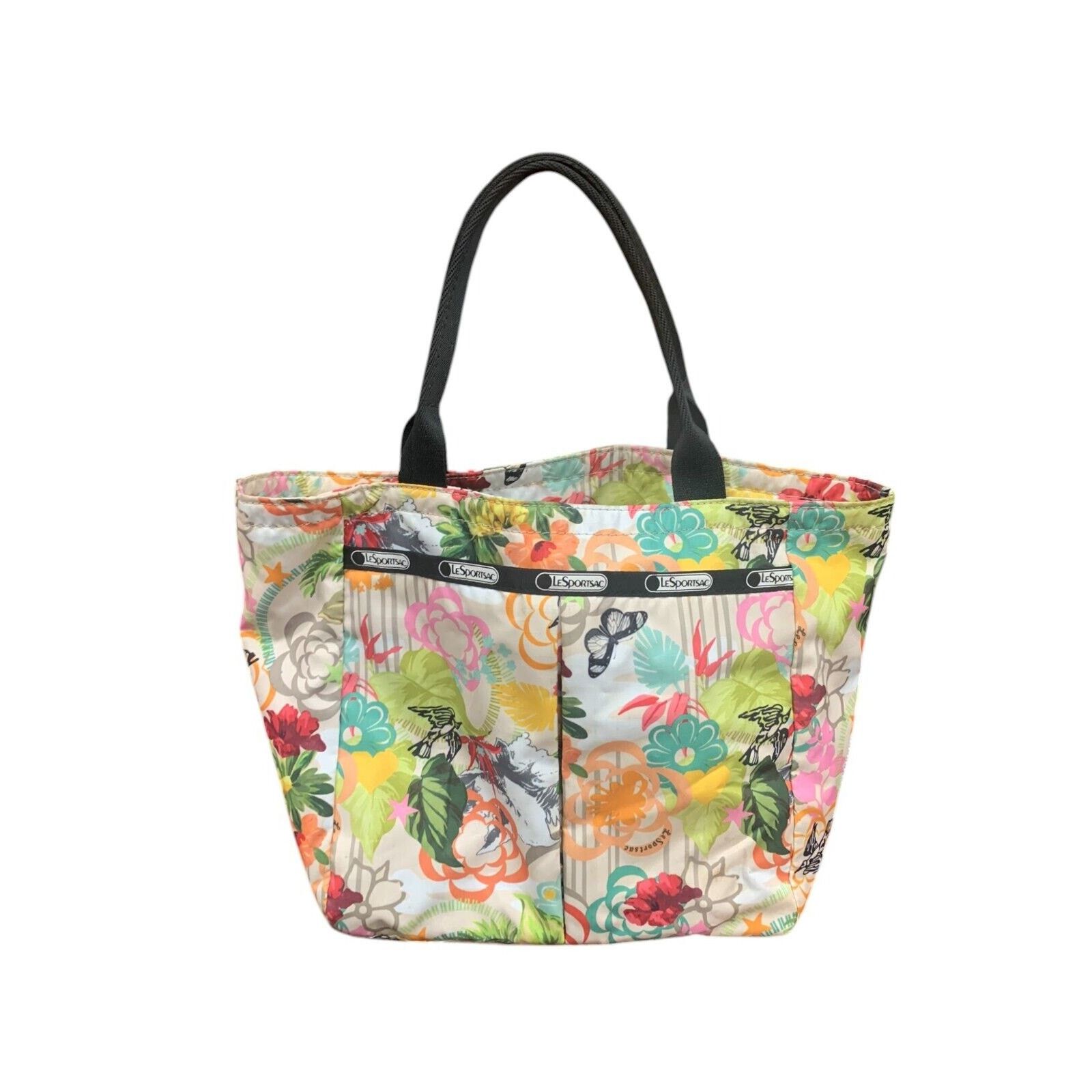 LeSportsac Lesportsac Birds Butterfly Floral Tote Bag Lunch 9in.x14 in. Size ONE SIZE - 1 Thumbnail