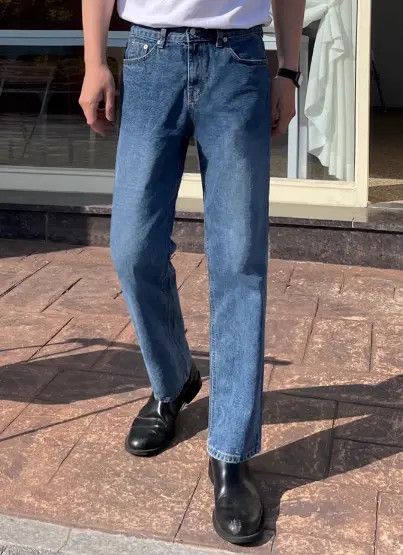 Japanese Brand Loose straight-leg vintage distressed casual versatile jeans Size US 32 / EU 48 - 4 Thumbnail
