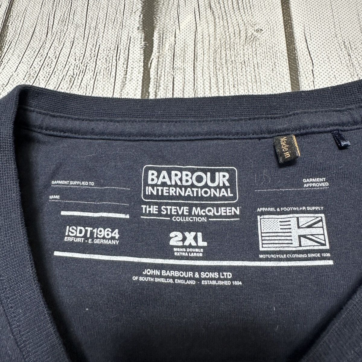Barbour × Vintage Vintage Barbour Steve McQueen tee Size US XXL / EU 58 / 5 - 4 Thumbnail