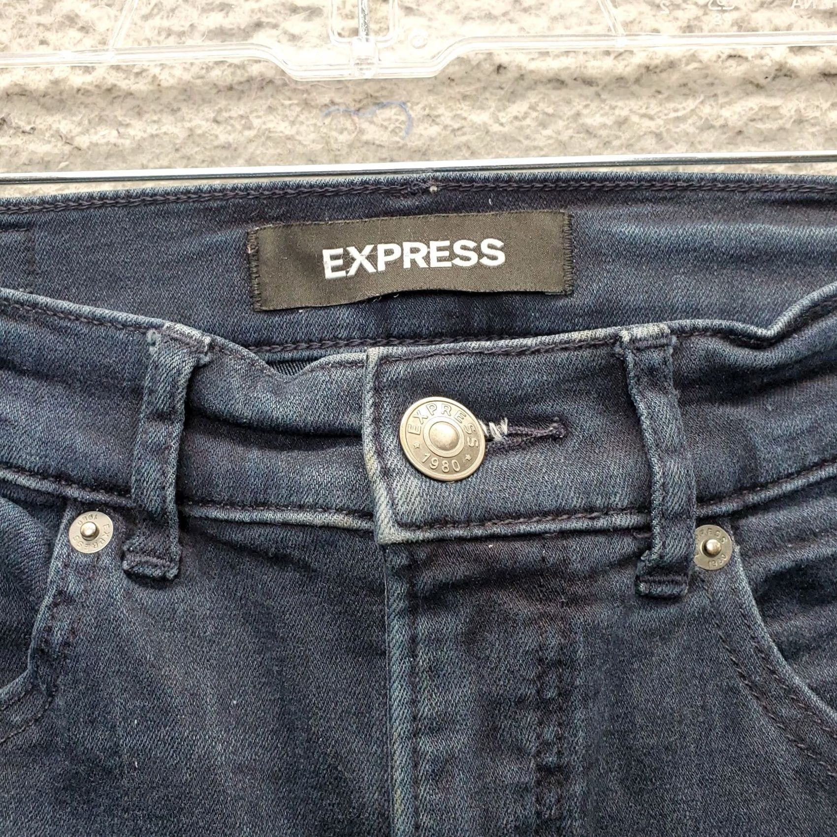 Express Express Jeans Womens 2S Blue Denim High-Rise Skinny Leg 2 Stretch 5-Pocket Regular Size 2 Size 26" / US 2 / IT 38 - 7 Thumbnail