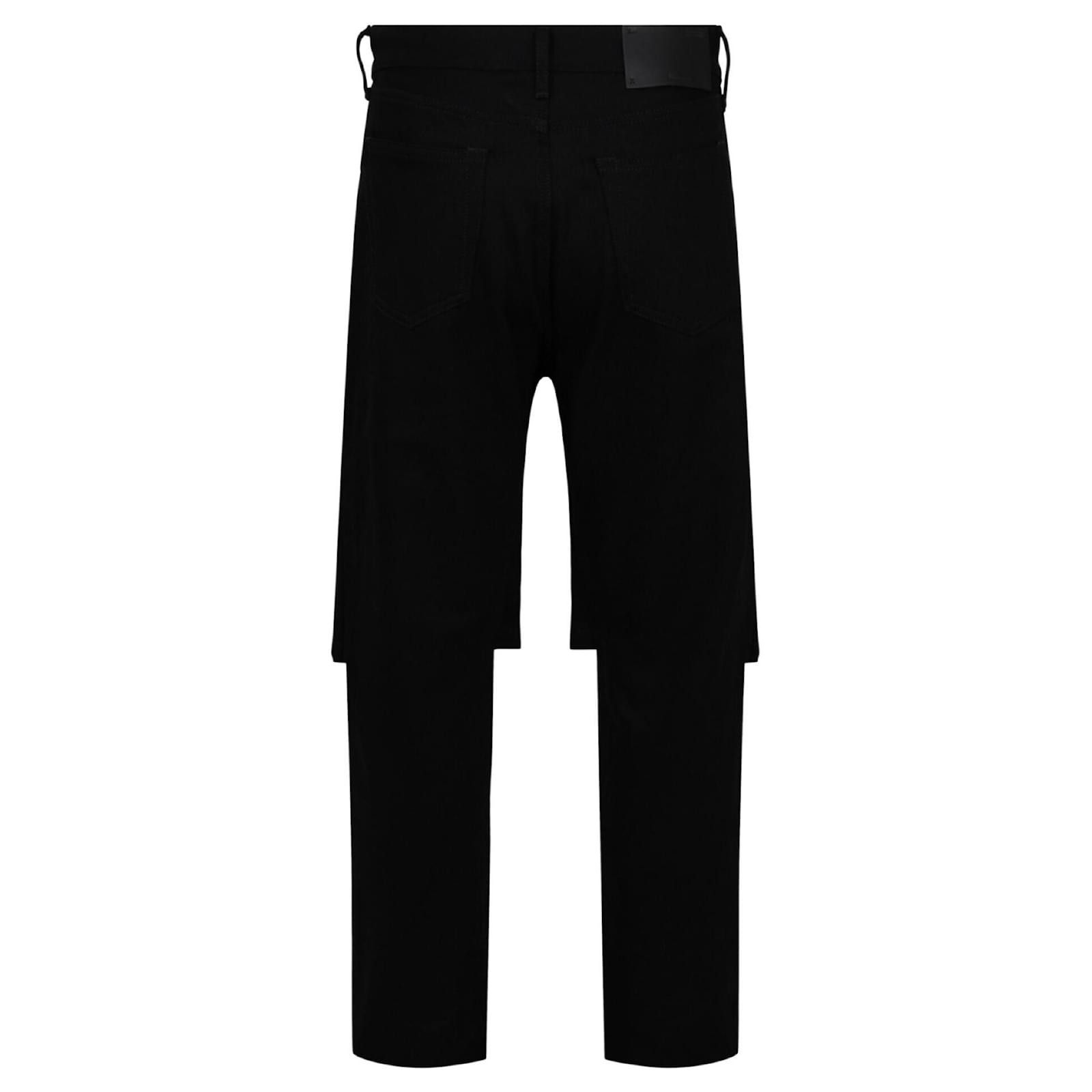 Off-White o1y0225 Logo Denim Pant in Black Size US 32 / EU 48 - 2 Thumbnail
