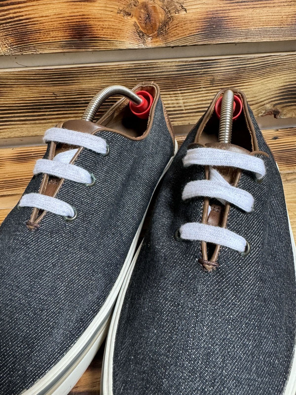 Berluti Trimmed denim trainers Size US 9 / EU 42 - 4 Thumbnail